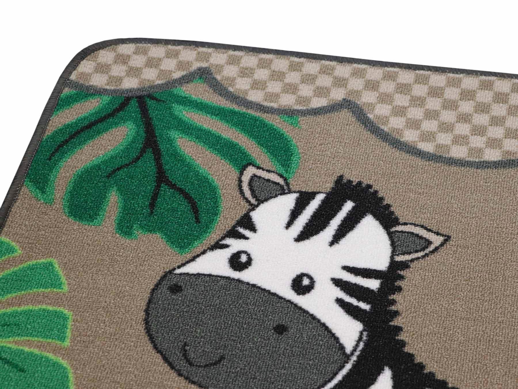 Primaflor-Ideen in Textil Kinderteppich »SAFARI, Made in Belgium«, rechteckig, 5 mm Höhe, Motiv Tiere der Savanne, Kinderzimmer
