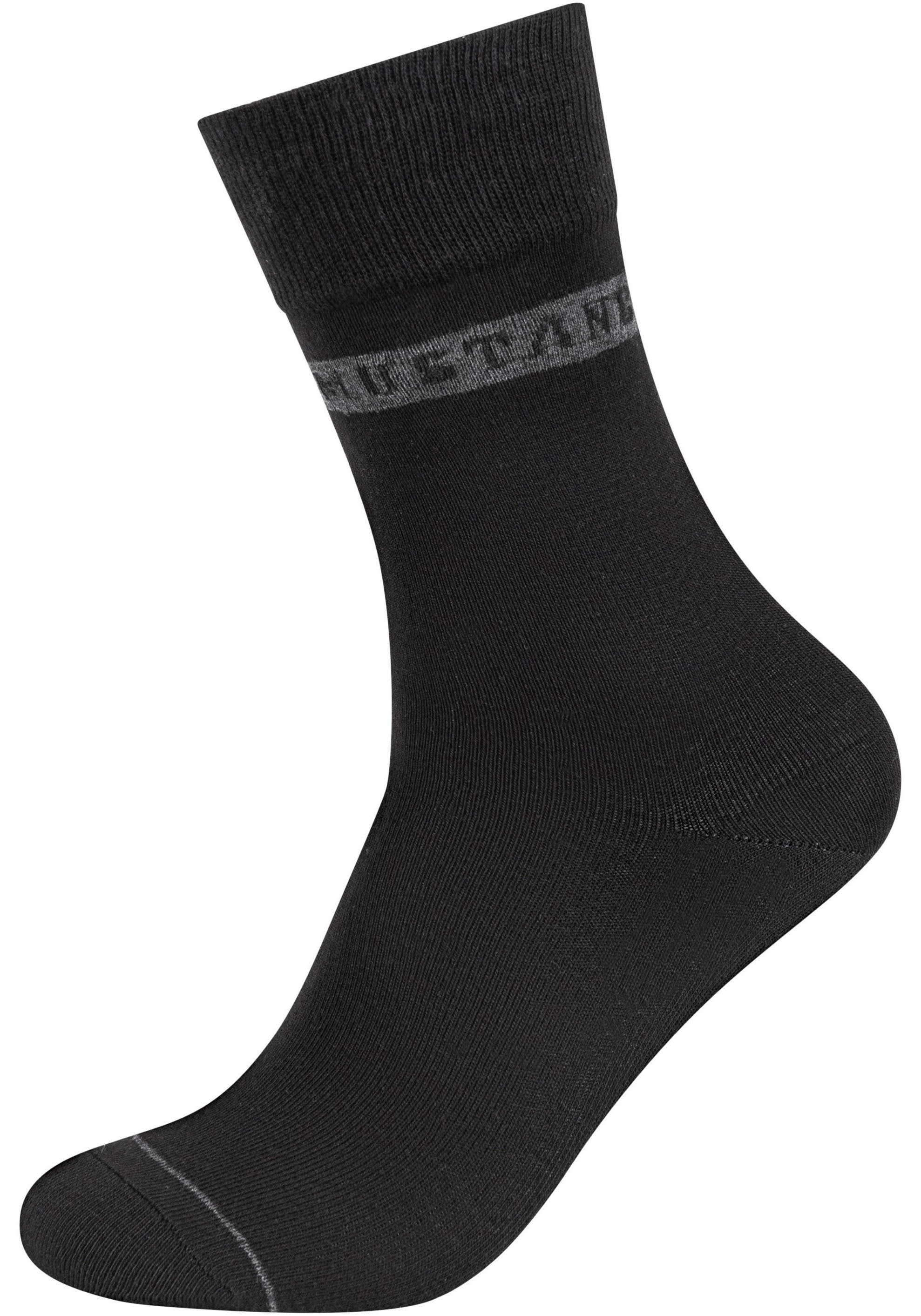 MUSTANG Socken, (6er Pack), mit Weicher und elastischer Komfortbund