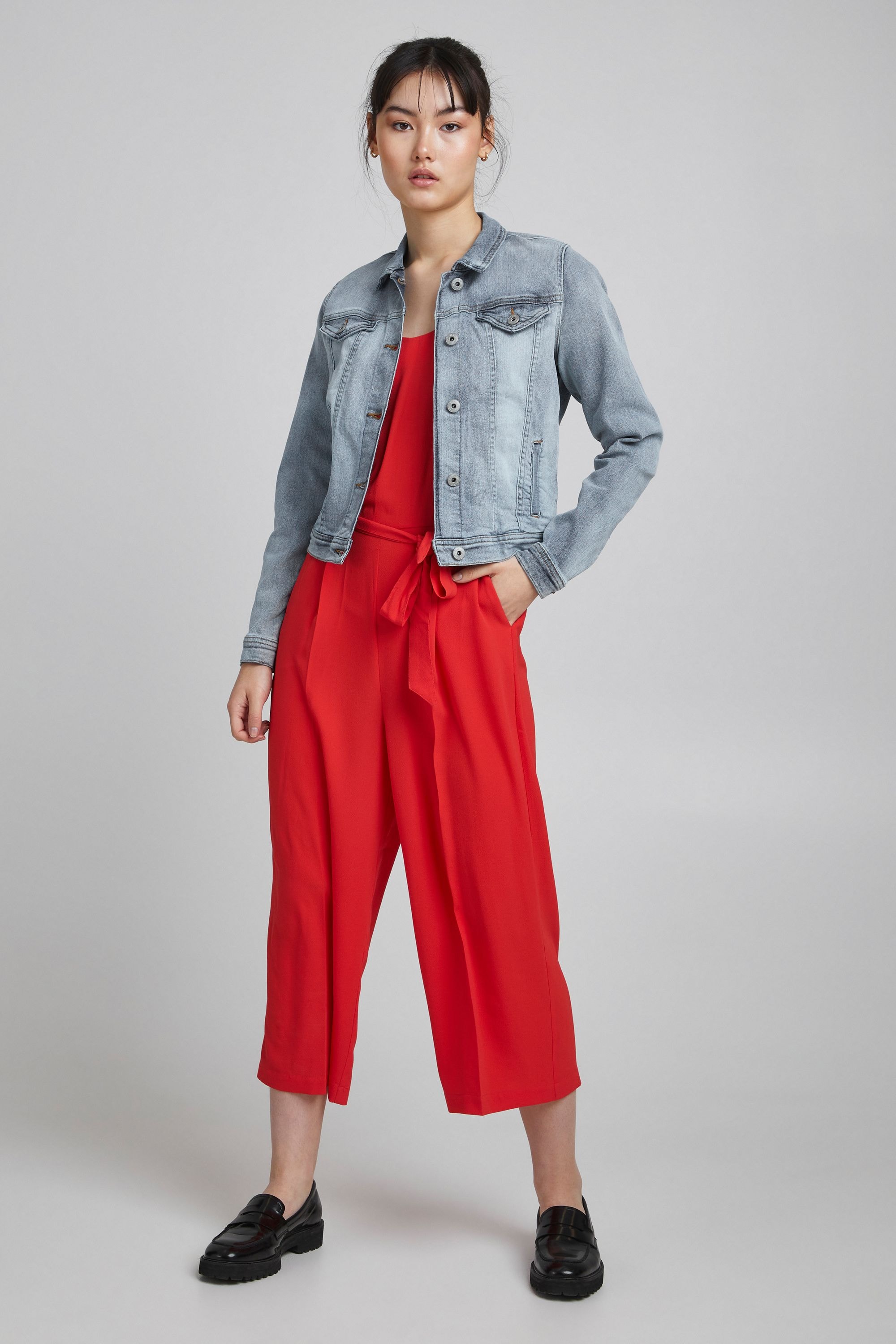 Ichi Jeansjacke »Jeansjacke IHStampe«, ohne Kapuze