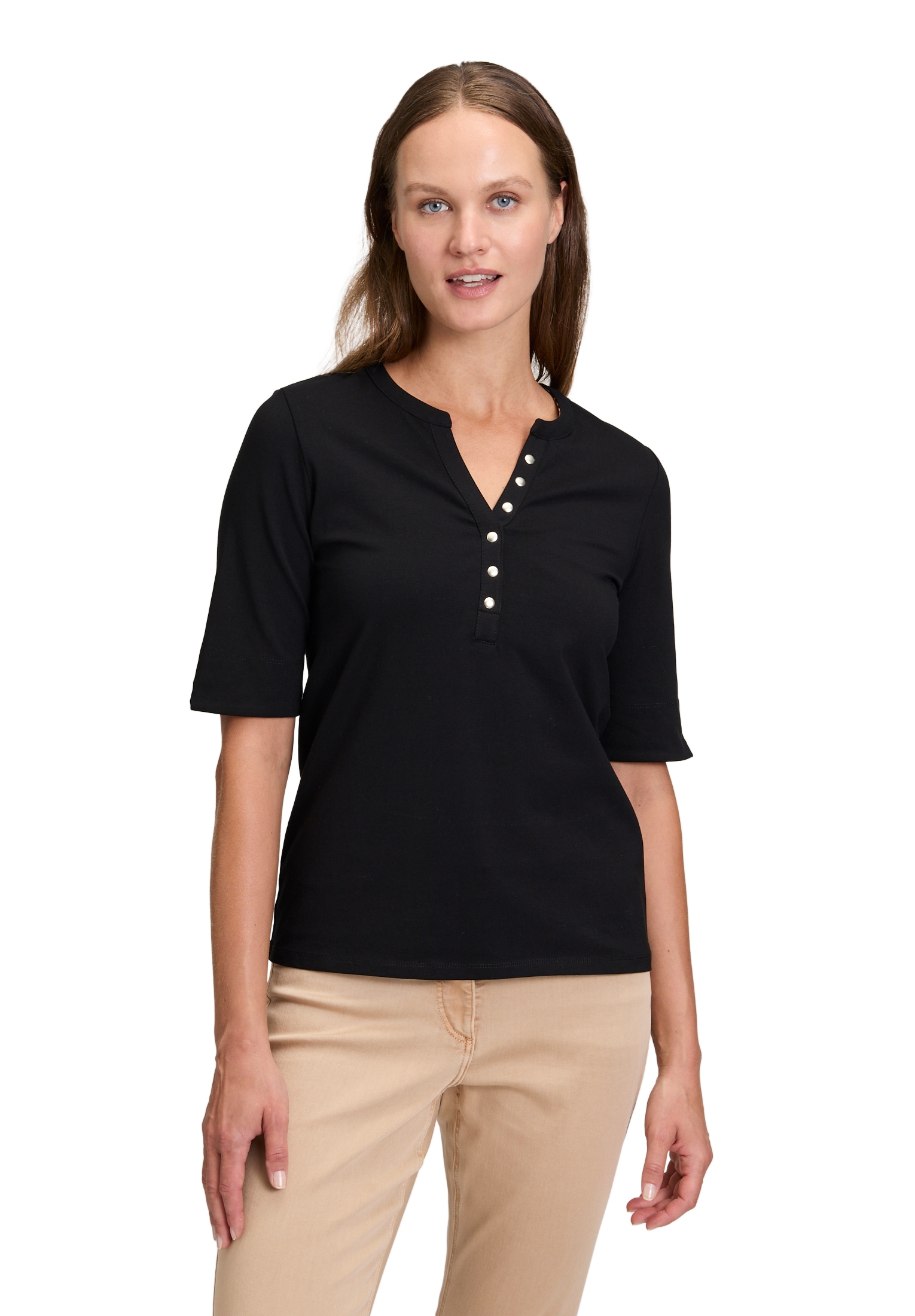 Betty Barclay Langarmshirt »Basic Shirt mit Knöpfen«