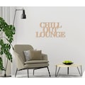 Home affaire Wandbild »Schriftzug "Chill out Lounge"«, Schriftzug, Maße (B/H): 60/30 cm