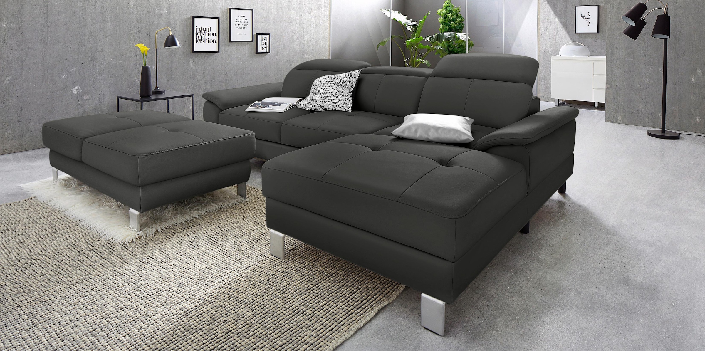 exxpo - sofa fashion Hocker »Mantua 2 Bankhocker, tolle Verarbeitungsdetails, modern und elegant«