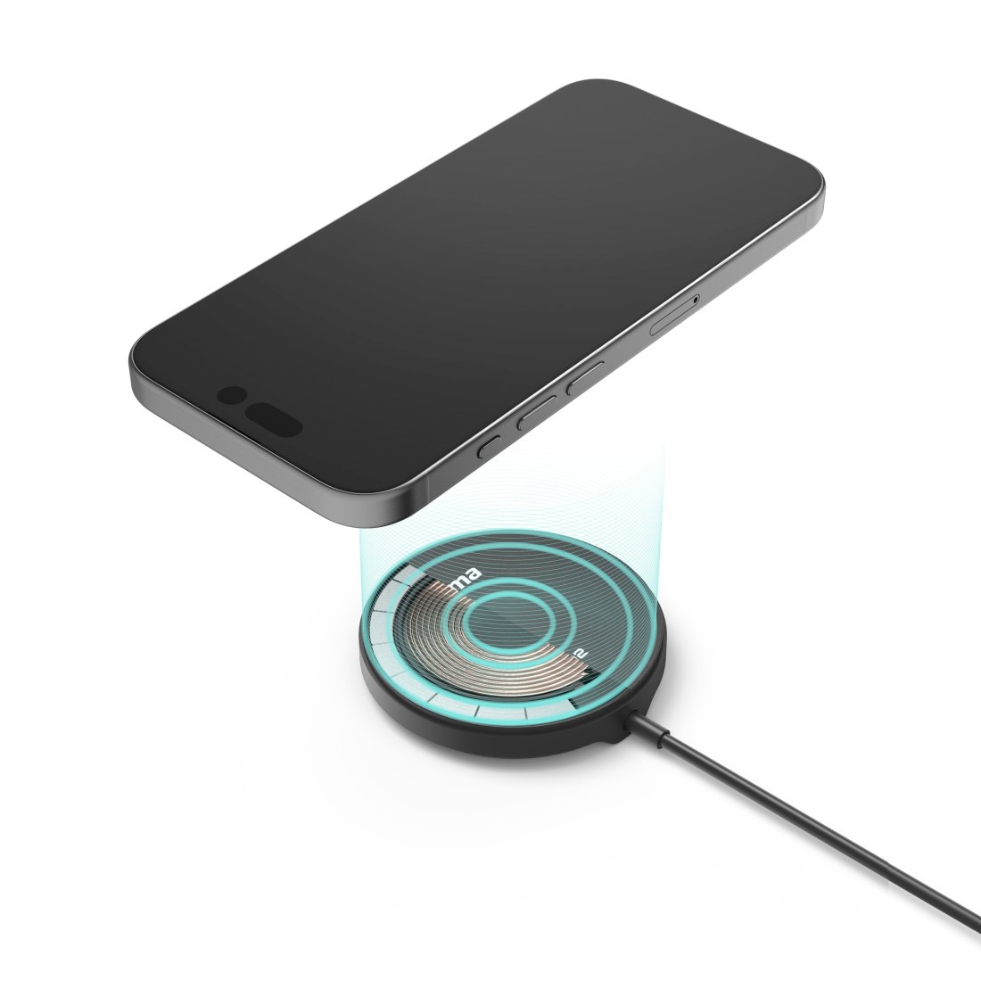 Hama Wireless Charger »Kabellose, induktive Ladestation, Qi Lader, 15W, Schnellladegerät Qi2«