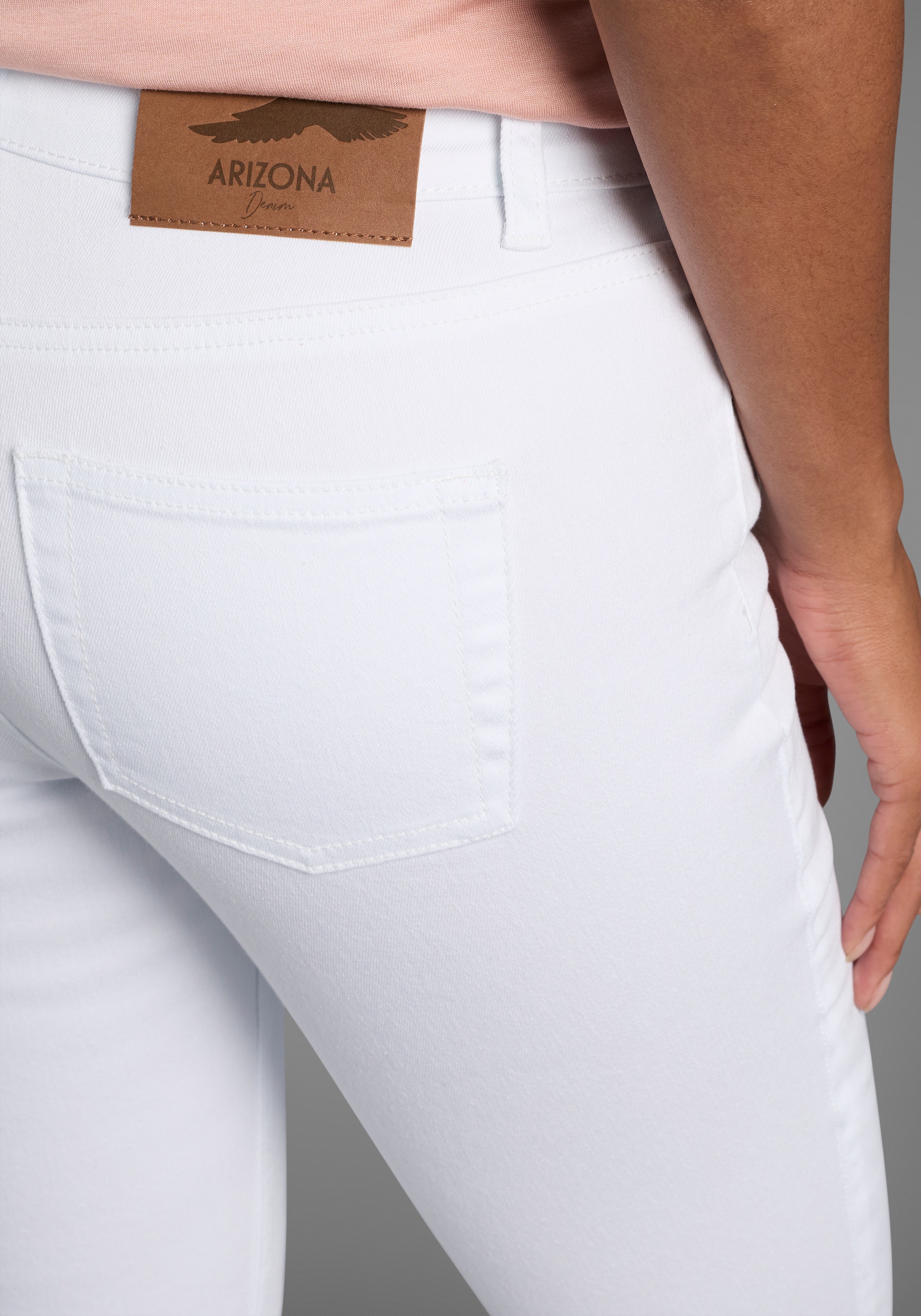 Arizona 7/8-Jeans »Shaping«, eng anliegend, Röhrenjeans, Used-Waschung, High-Waist, 7/8-Länge