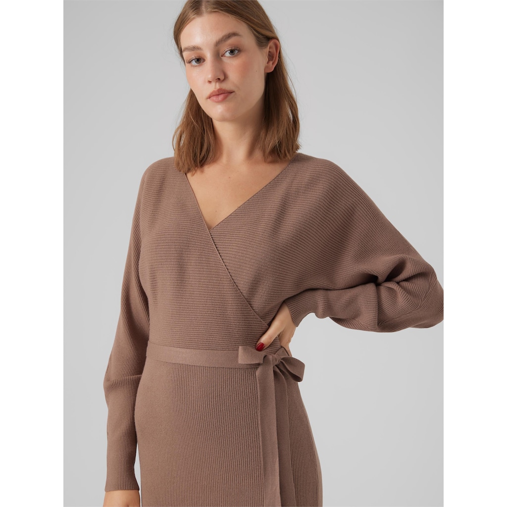 Vero Moda Strickkleid »VMHOLLYREM LS V-NECK DRESS GA NOOS«