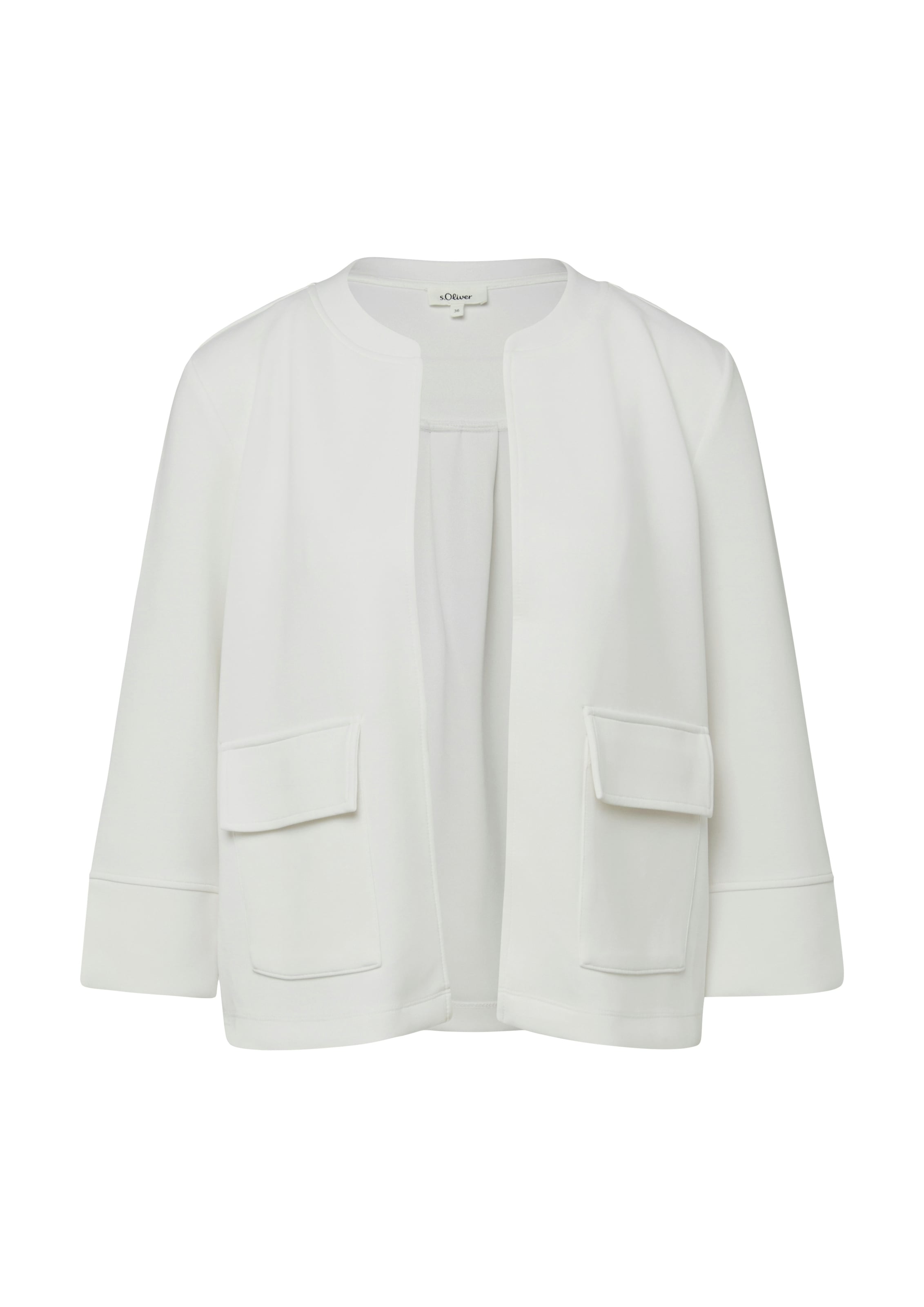 s.Oliver Sweatjacke Kurze Sweatjacke ohne Verschluss