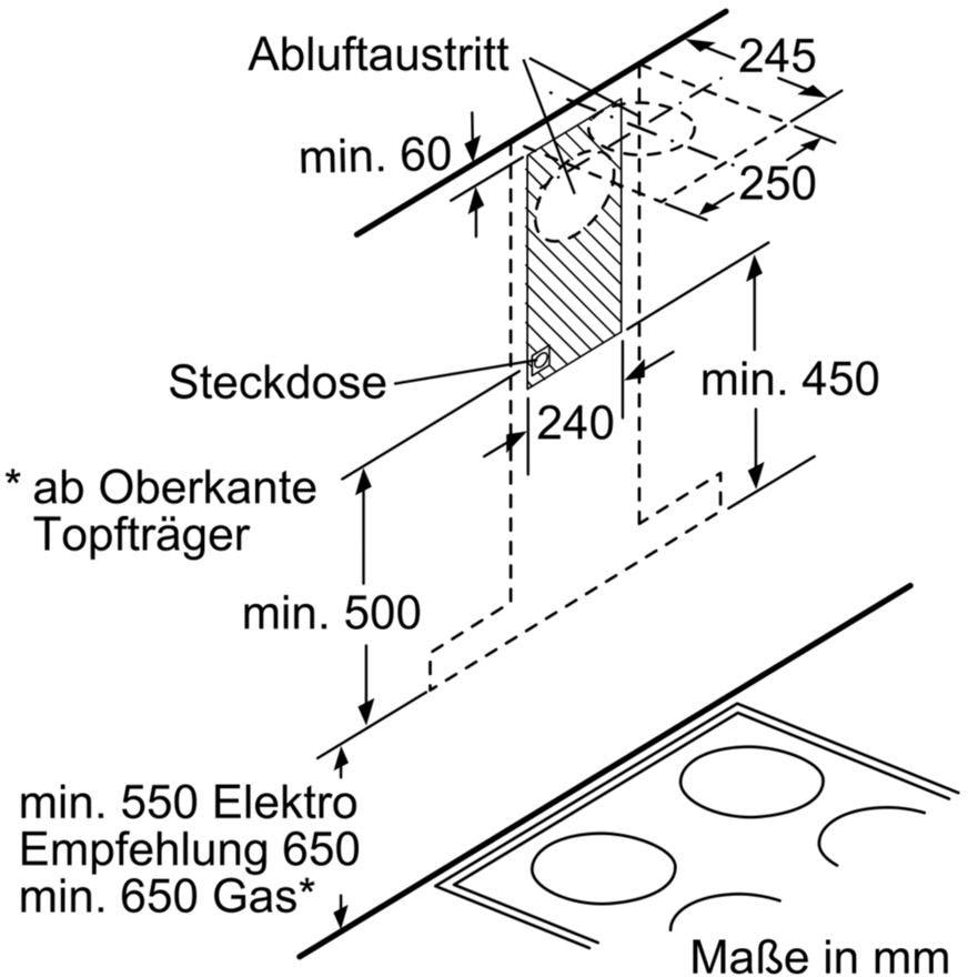 SIEMENS Wandhaube »LC67BCP50«, Serie iQ500