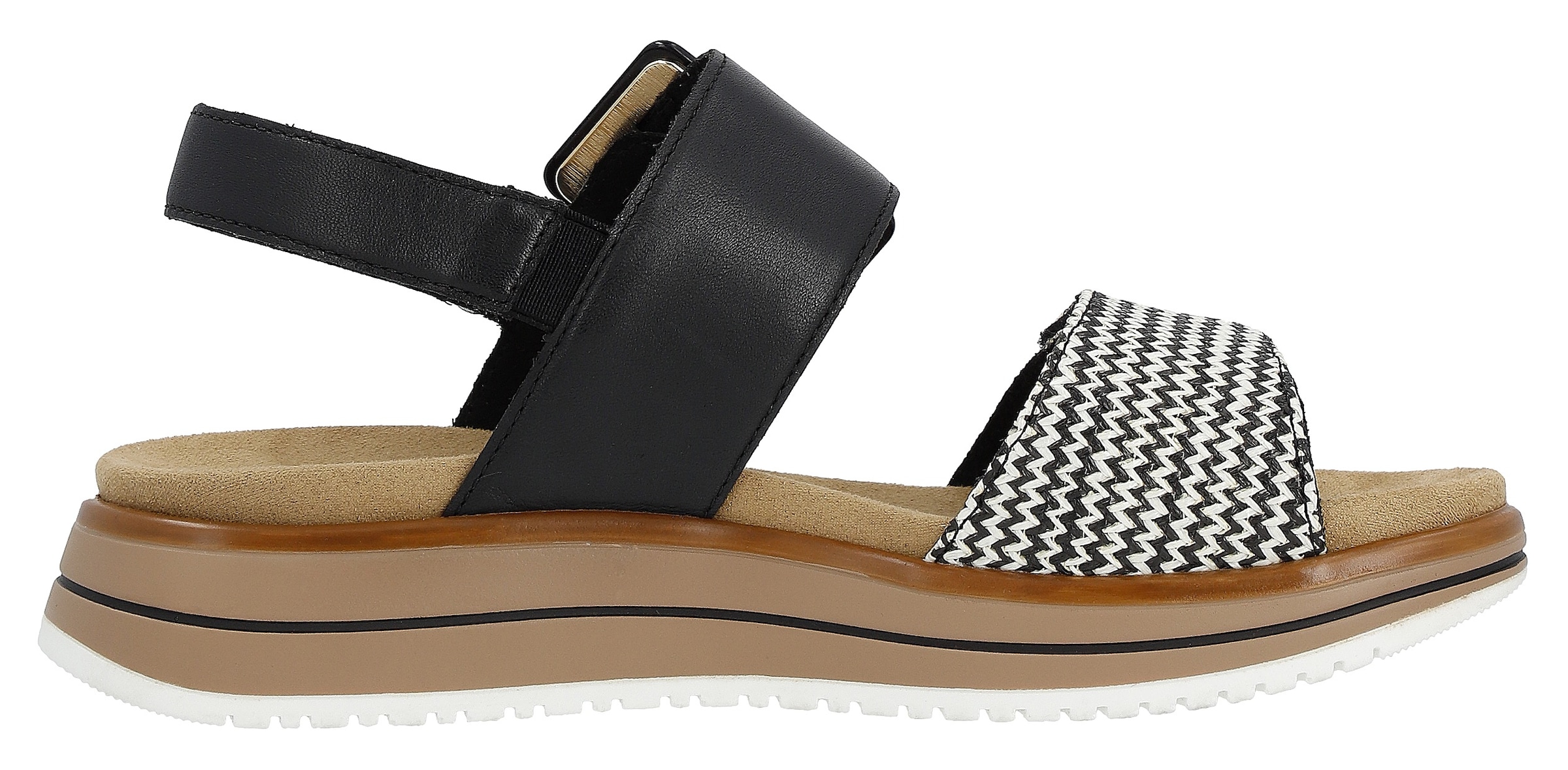 Remonte Keilsandalette »ELLE-Collection«, Sommerschuh, Sandale, Komfortschuh mit praktischen Klettverschlüssen