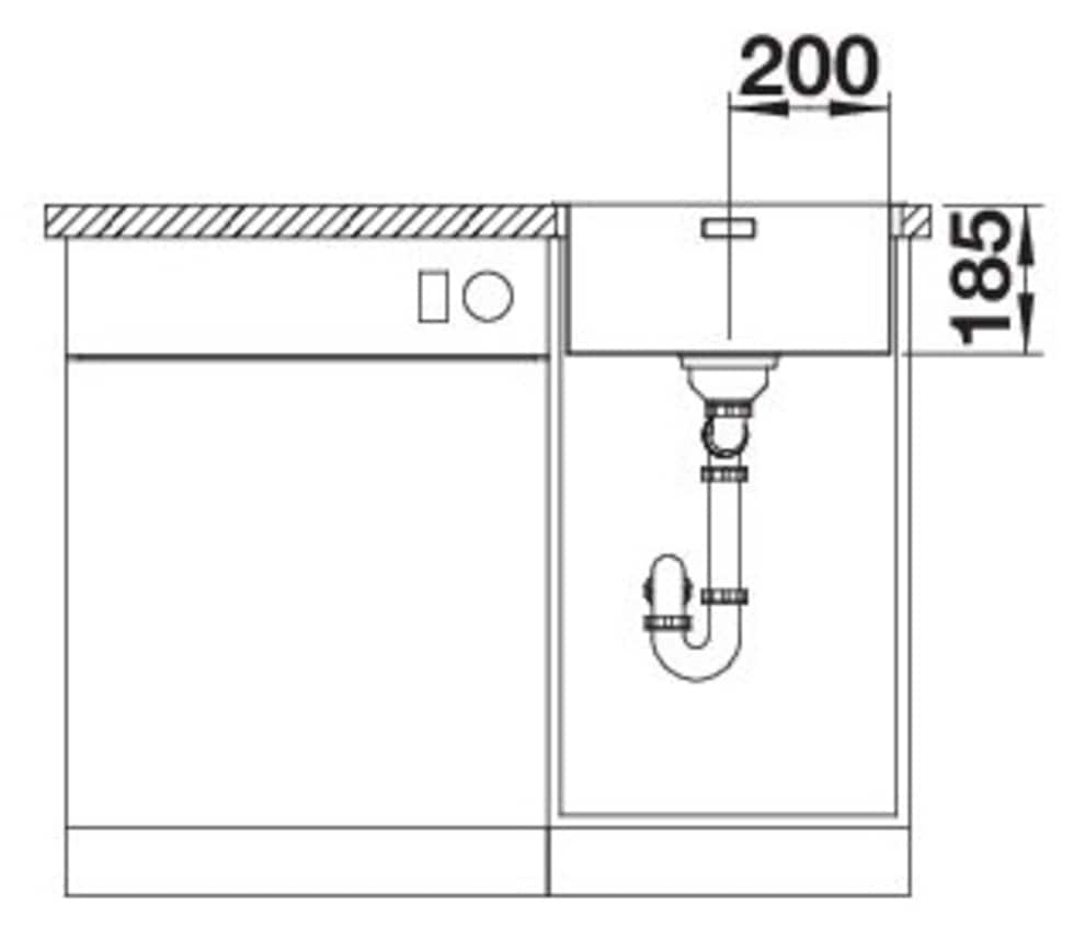 Blanco Edelstahlspüle »SOLIS 400-IF«, zum wechselseitigen Einbau geeignet