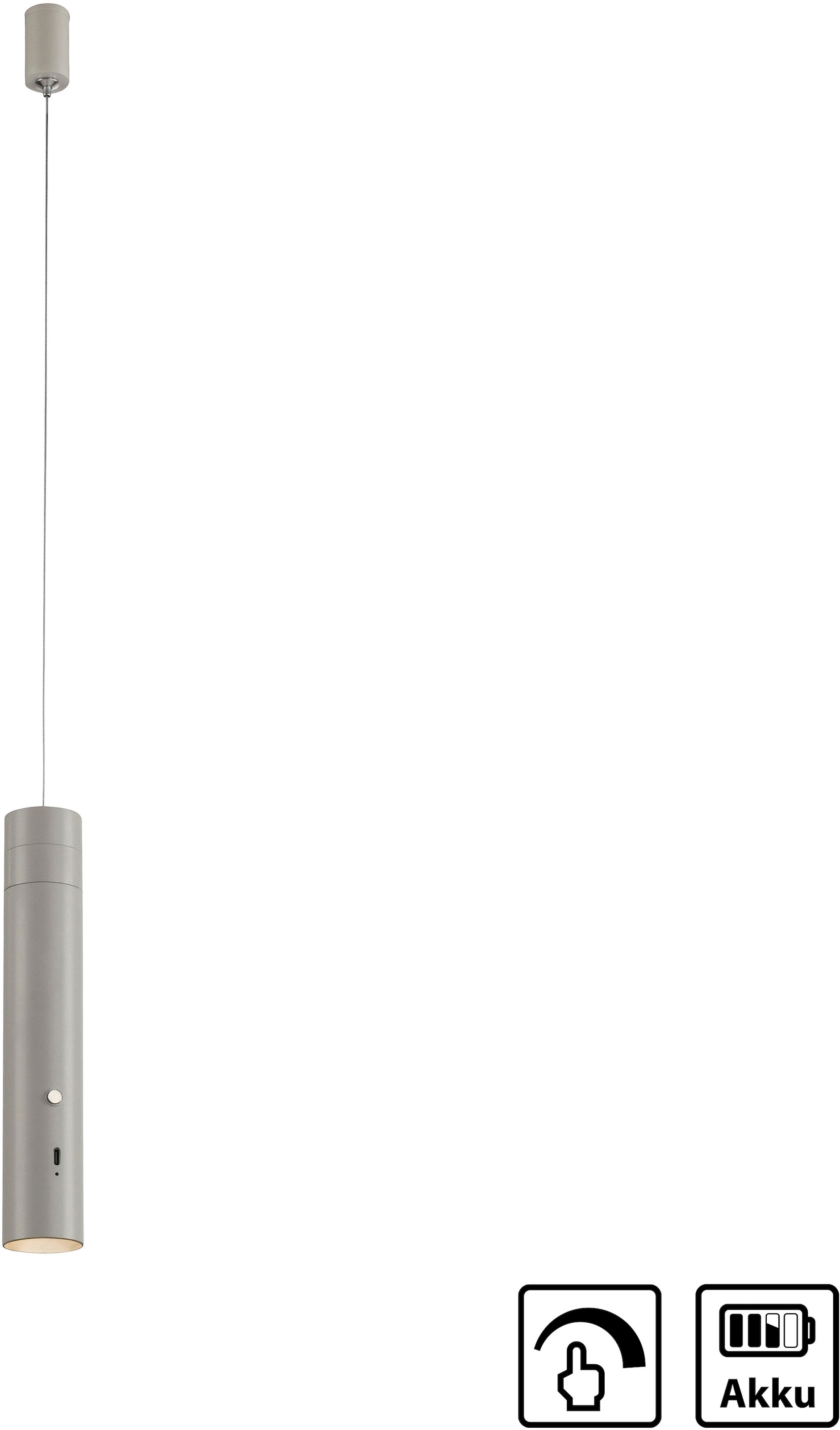 JUST LIGHT Pendelleuchte »ATTACH« LED-Modul 1 Stk. Warmweiß Akkuleuchte, mobile Lichtlösung, Taschenlampe