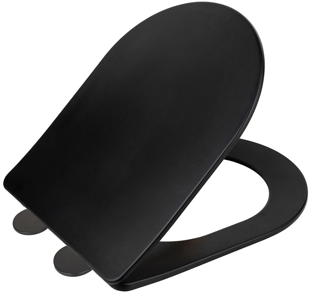 WENKO WC-Sitz »Modell Galati« aus Duroplast, ultraflach, D-Form, mit Absenkautomatik