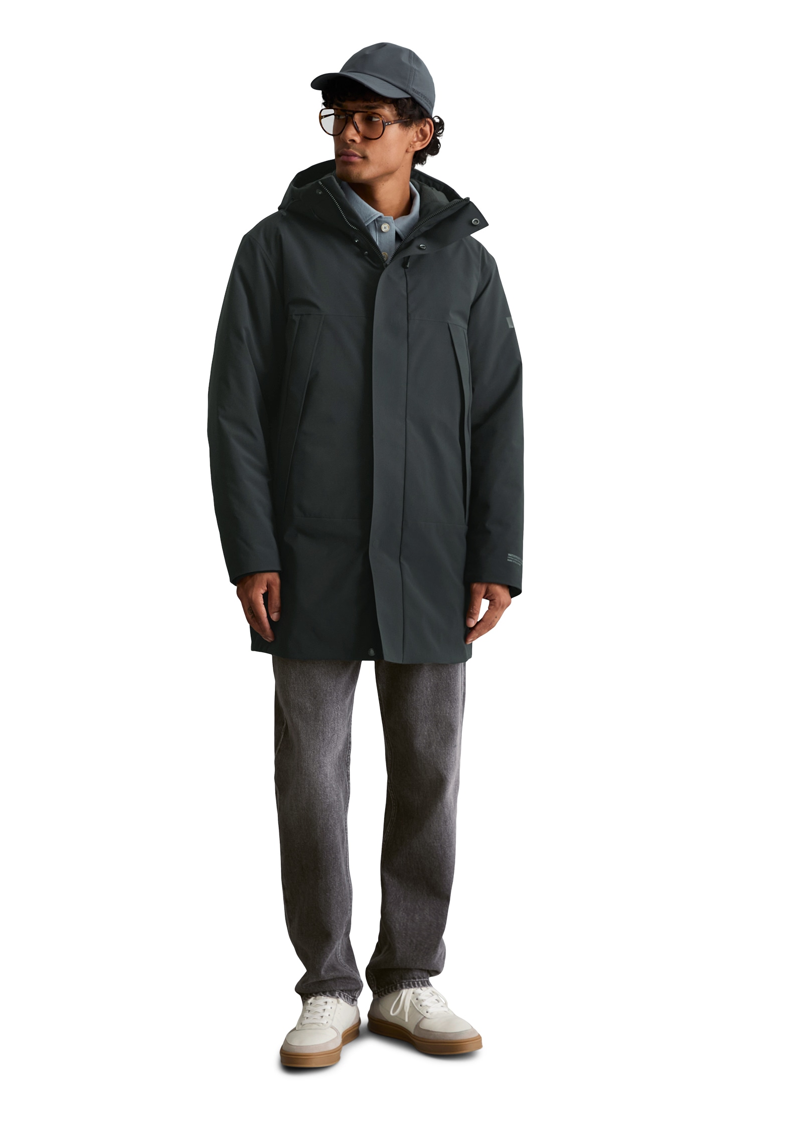 Marc O'Polo DENIM Parka mit Kapuze regular mit leichter Wattierung