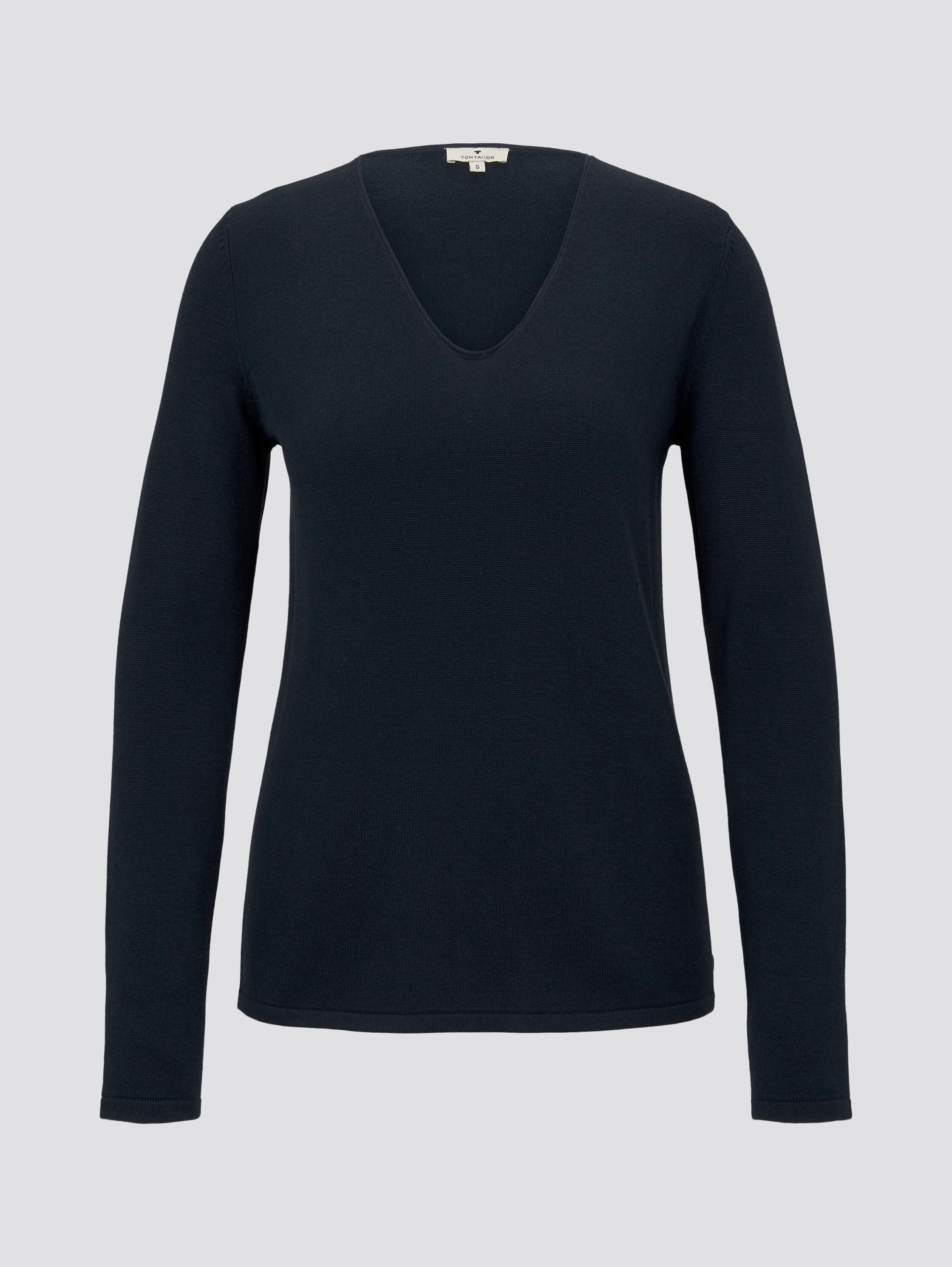 TOM TAILOR V-Ausschnitt-Pullover mit V-Ausschnitt