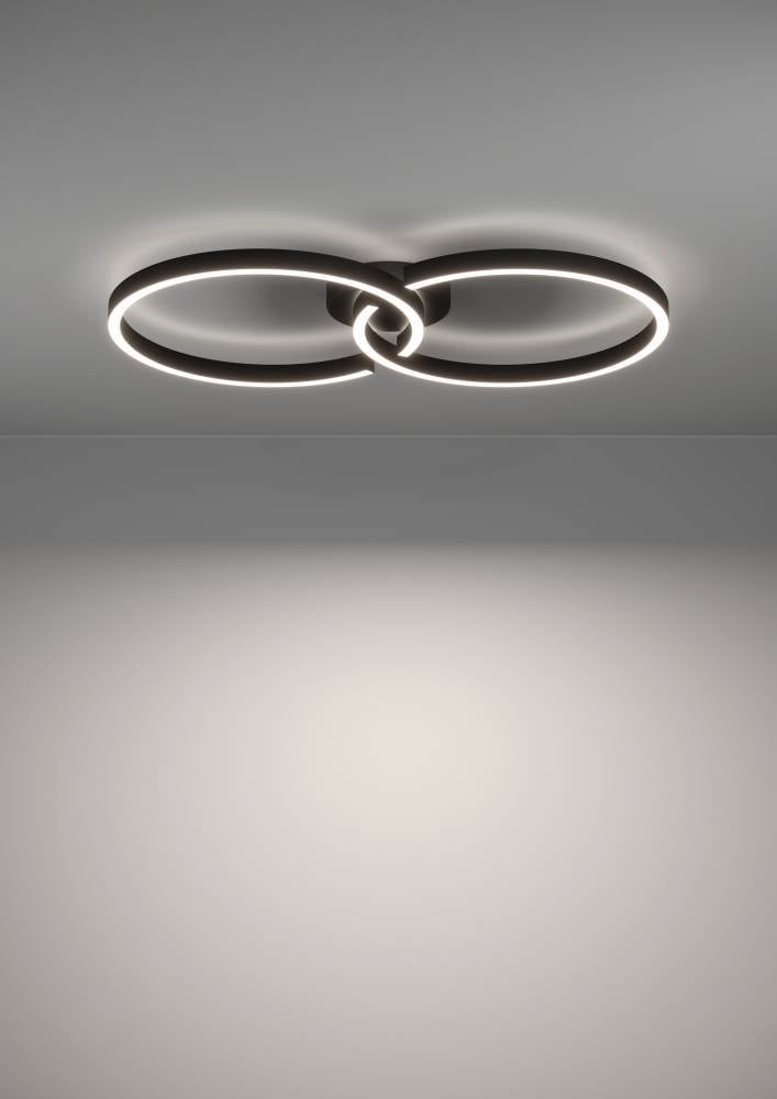 EGLO Deckenleuchte »AMANDOLO« LED-Modul 1 Stk. RGB | warmweiß - kaltweiß dimmbare Deckenlampe, Fernbedienung, Metall, RGB Backlight