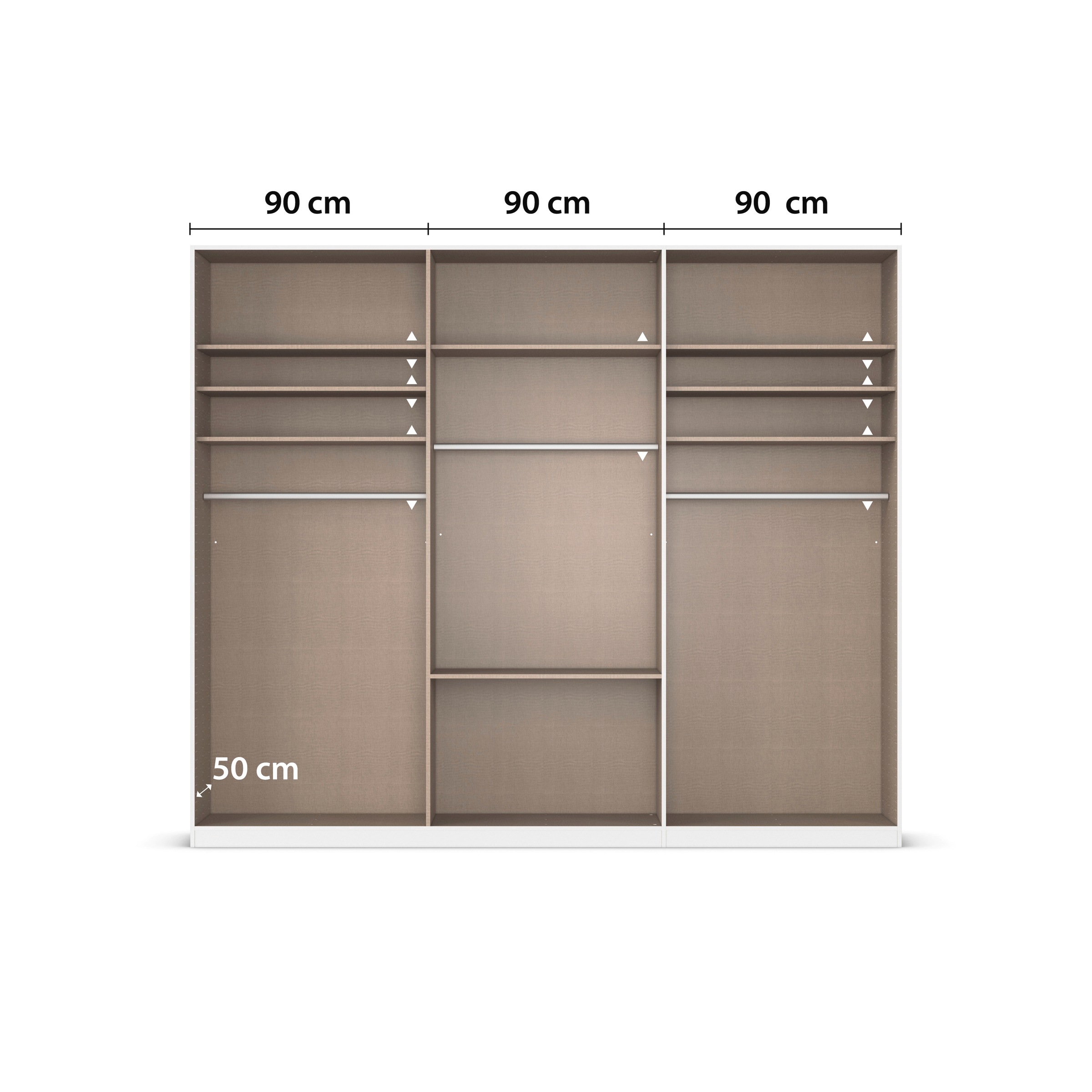 rauch Drehtürenschrank »Kleiderschrank Schrank Garderobe AGORDO mit Dekor- oder Hochglanzfront«, (in zwei Griff-Farben mit Dekor- oder Hochglanzfront), mit Außenschubkästen, in 6 Breiten und 2 Höhen MADE IN GERMANY