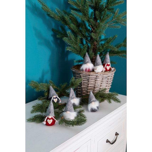 Myflair Möbel & Accessoires Wichtel »Winterwichtel mit grauen Mützen,  Weihnachtsfigur«, Dekofigur, Weihnachtsdeko, Höhe ca. 9 cm auf Raten kaufen