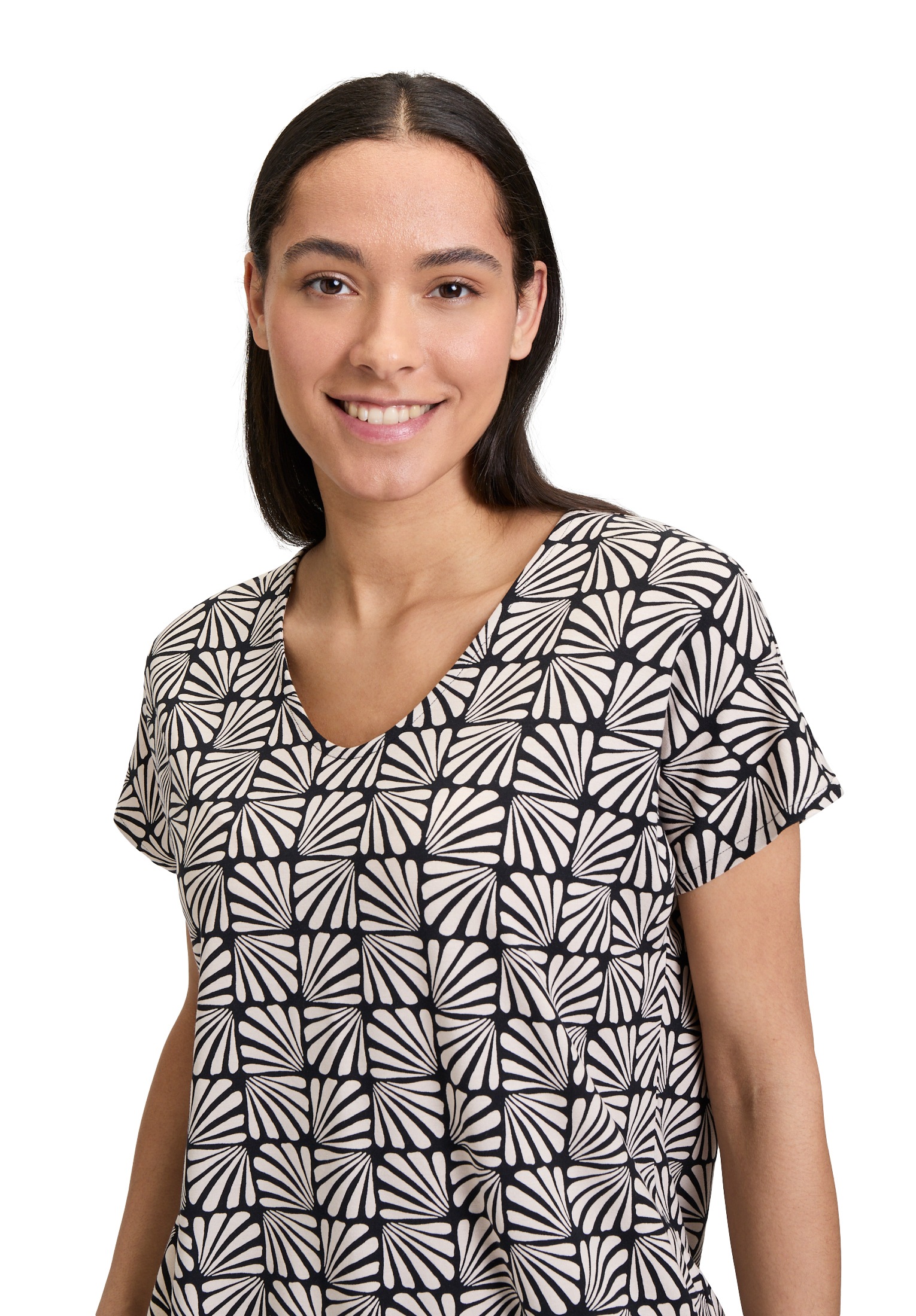 Betty Barclay Kurzarmshirt »Printshirt mit Tunnelzug«