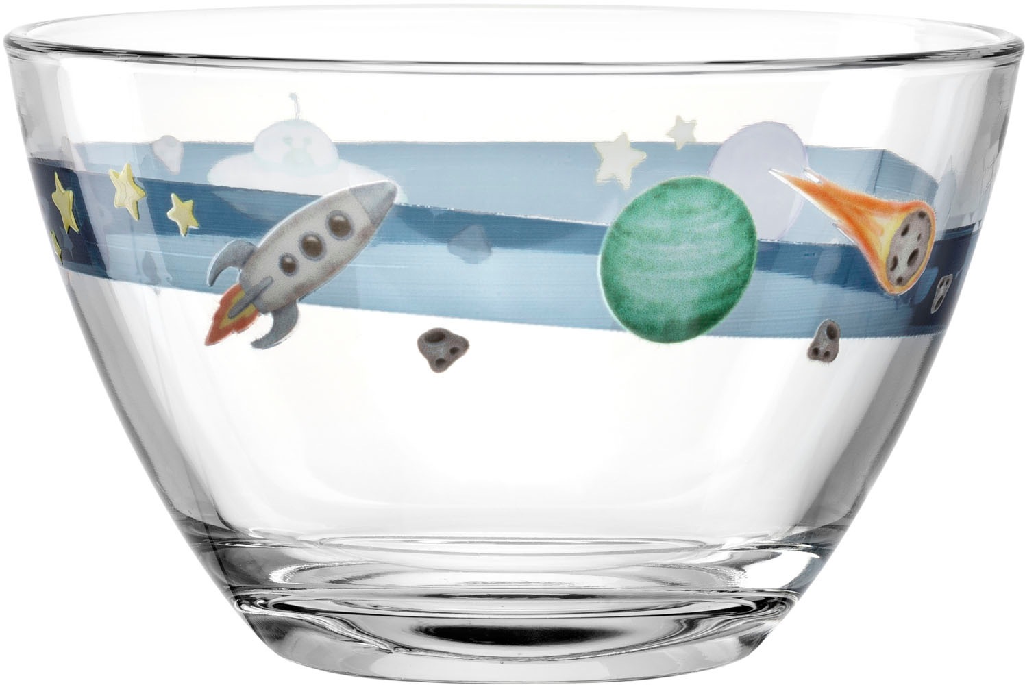 LEONARDO Kinderschale »Weltall BAMBINI AVVENTURA«, 6 tlg., aus Glas, BAMBINI AVVENTURA, 12 cm, Kalk-Natron-Glas