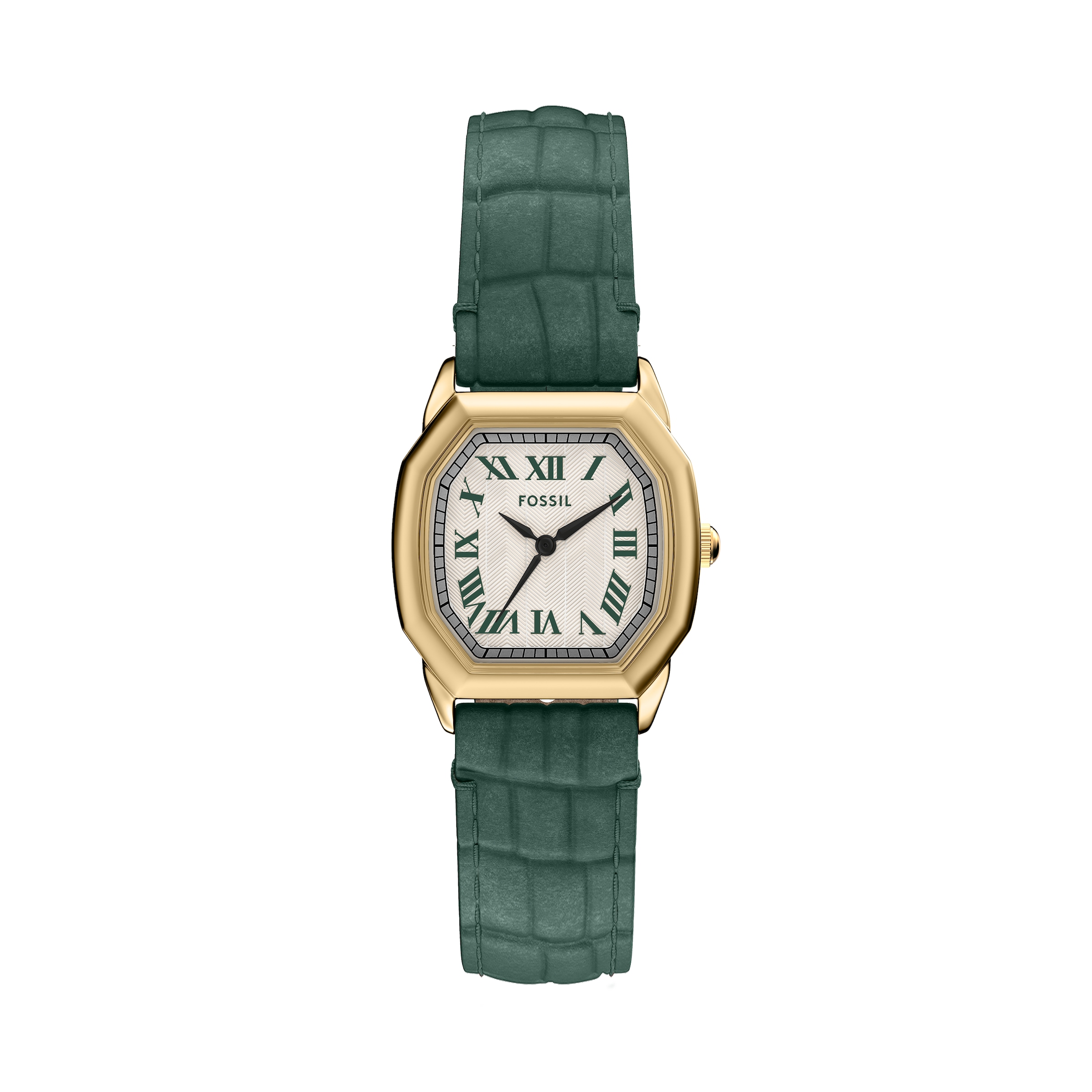 Fossil Quarzuhr »HARLOW« Armbanduhr, Damenuhr, Lederarmband, analog