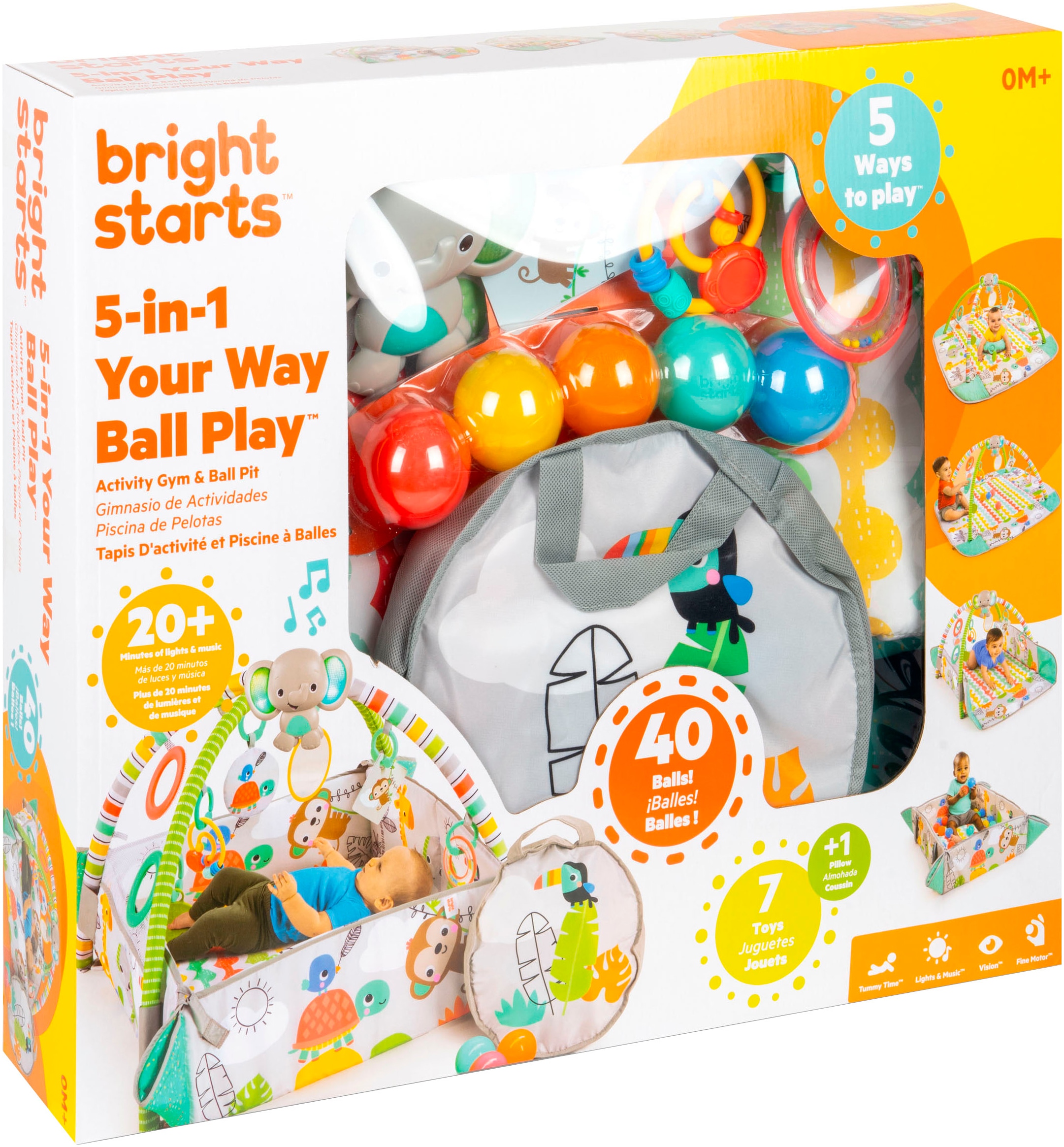 Bright Starts Spielbogen »5-in-1 Your Way Ball Play™ Activity Gym & Ball Pit - Totally Tropical™«, mit Licht und Sound