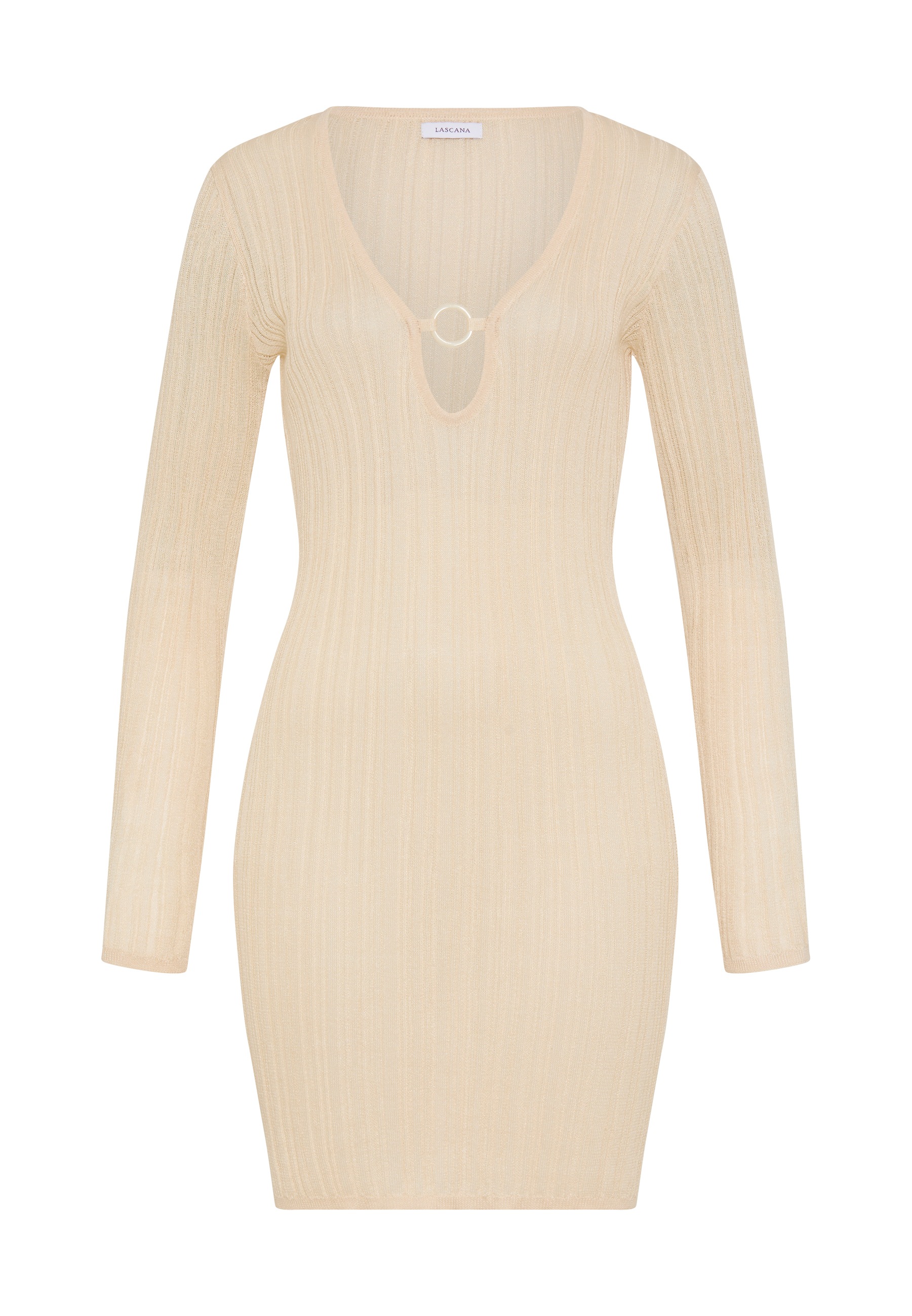 LSCN by LASCANA Strandkleid Strickkleid mit langen Ärmeln, Cover-up, Beachkleid