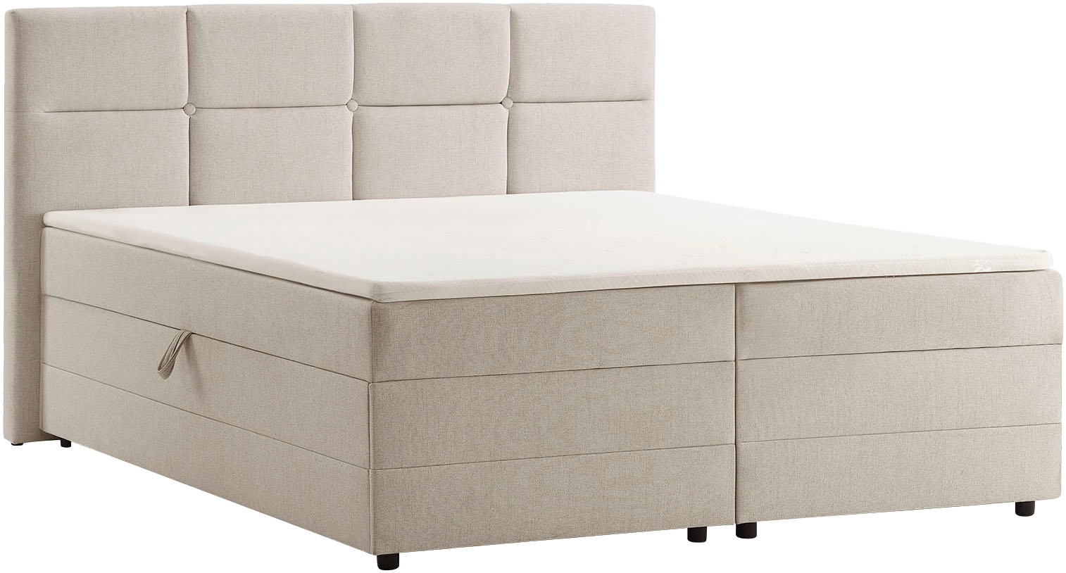 INOSIGN Boxbett »Fillmore inkl. Bettkasten, Liegefläche 180x200 cm, in Boxspring-Optik« inkl. Topper, erhältlich in verschiedenen Farben