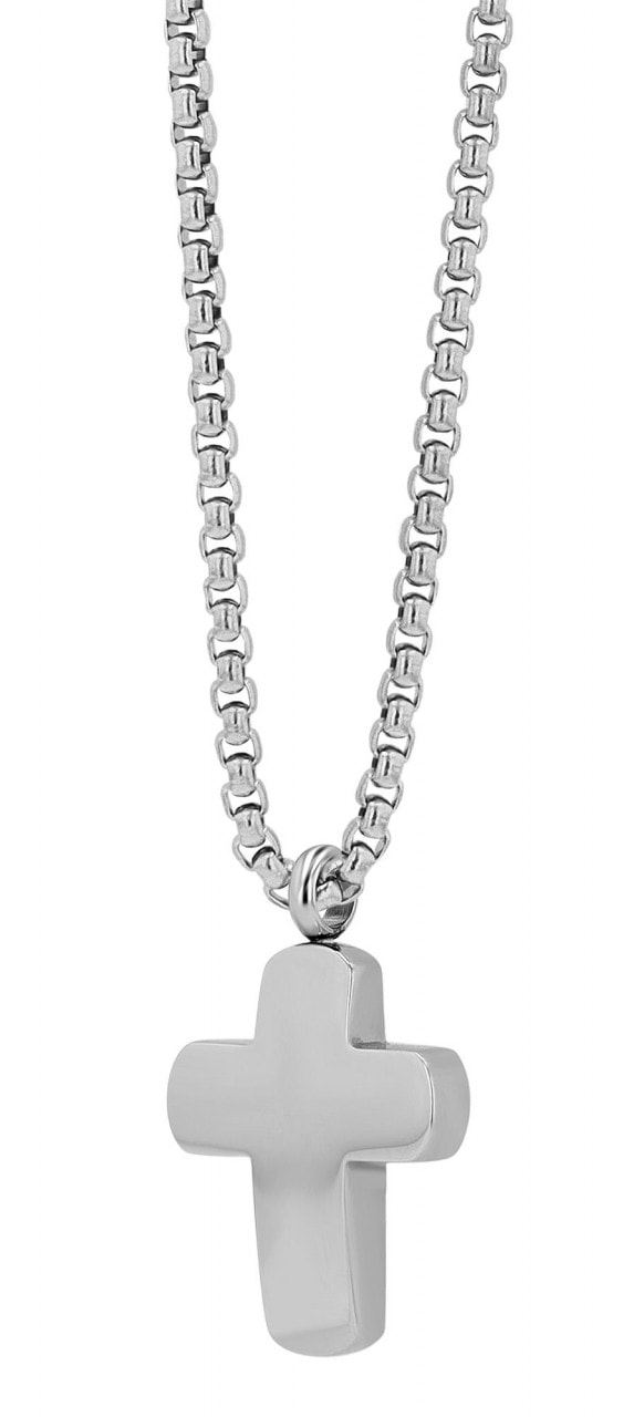 Adelia´s Kette mit Anhänger »Adelia's Herren Edelstahl Erbskette Halskette mit Anhänger Kreuz 61 cm«