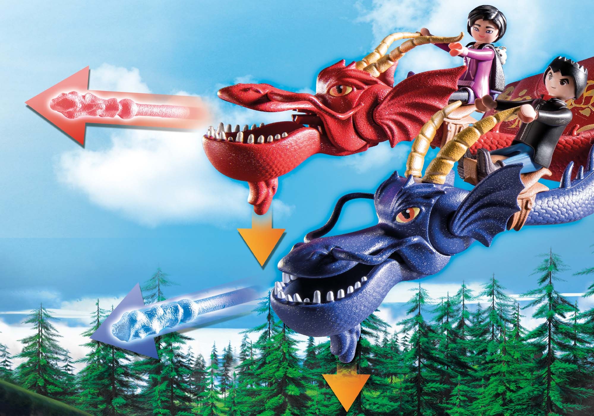 Playmobil® Konstruktions-Spielset »Dragons: The Nine Realms - Wu & Wei mit Jun (71080)«, (40 St.), Made in Germany