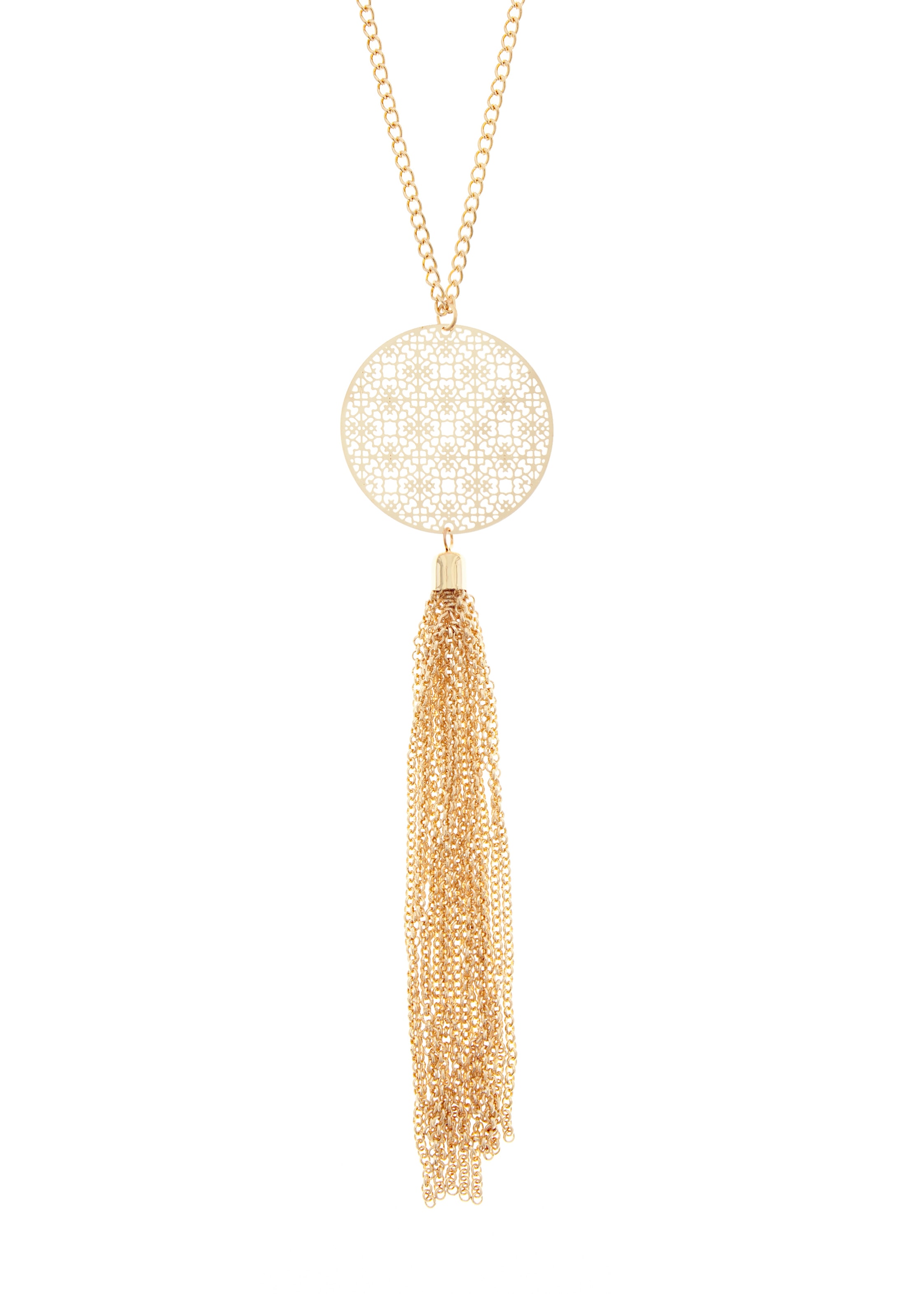 LASCANA Lange Kette »Halskette mit Traumfänger Anhänger«, mit Ornament und Tassel, Kette mit Anhänger, Halsschmuck