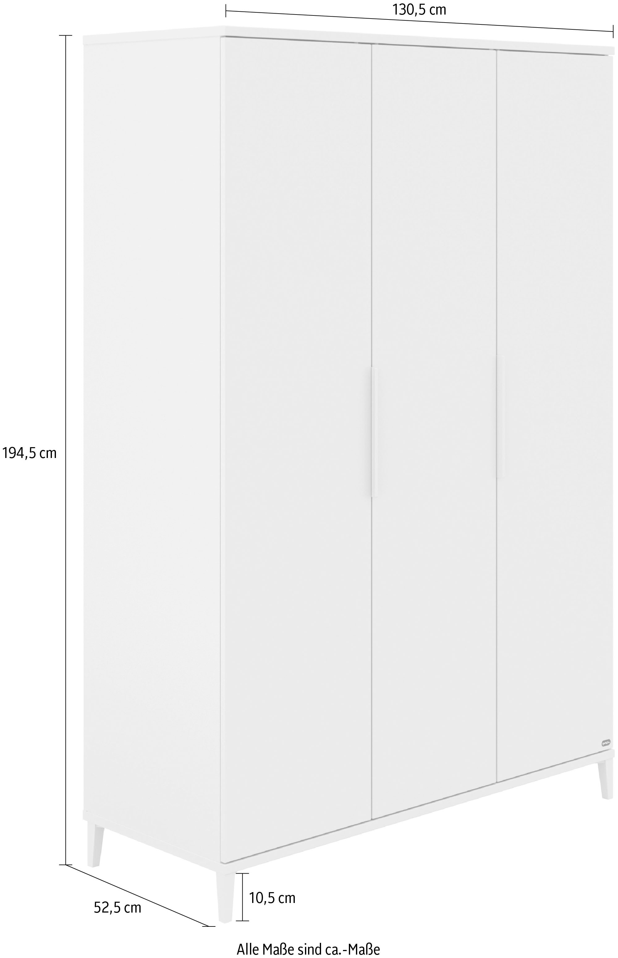 YUNY by PAIDI Kleiderschrank »SISTER LOU inkl. Kleiderstangen und Einlegeböden«, Beige, zertifizierte Qualität, Soft-Close