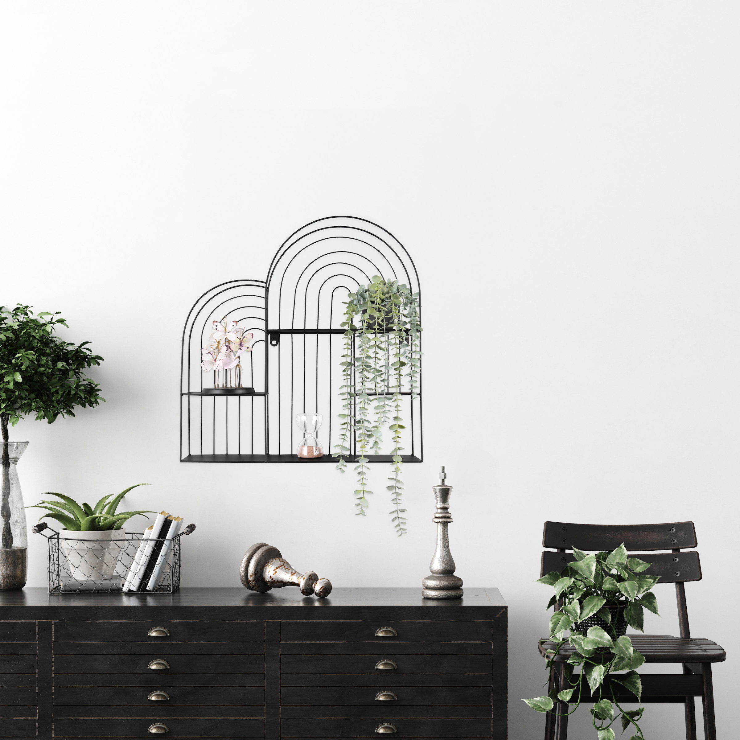 MIRRORS AND MORE Wandregal "Ivanka" 1 Stk. tlg. Dekoratives Regal