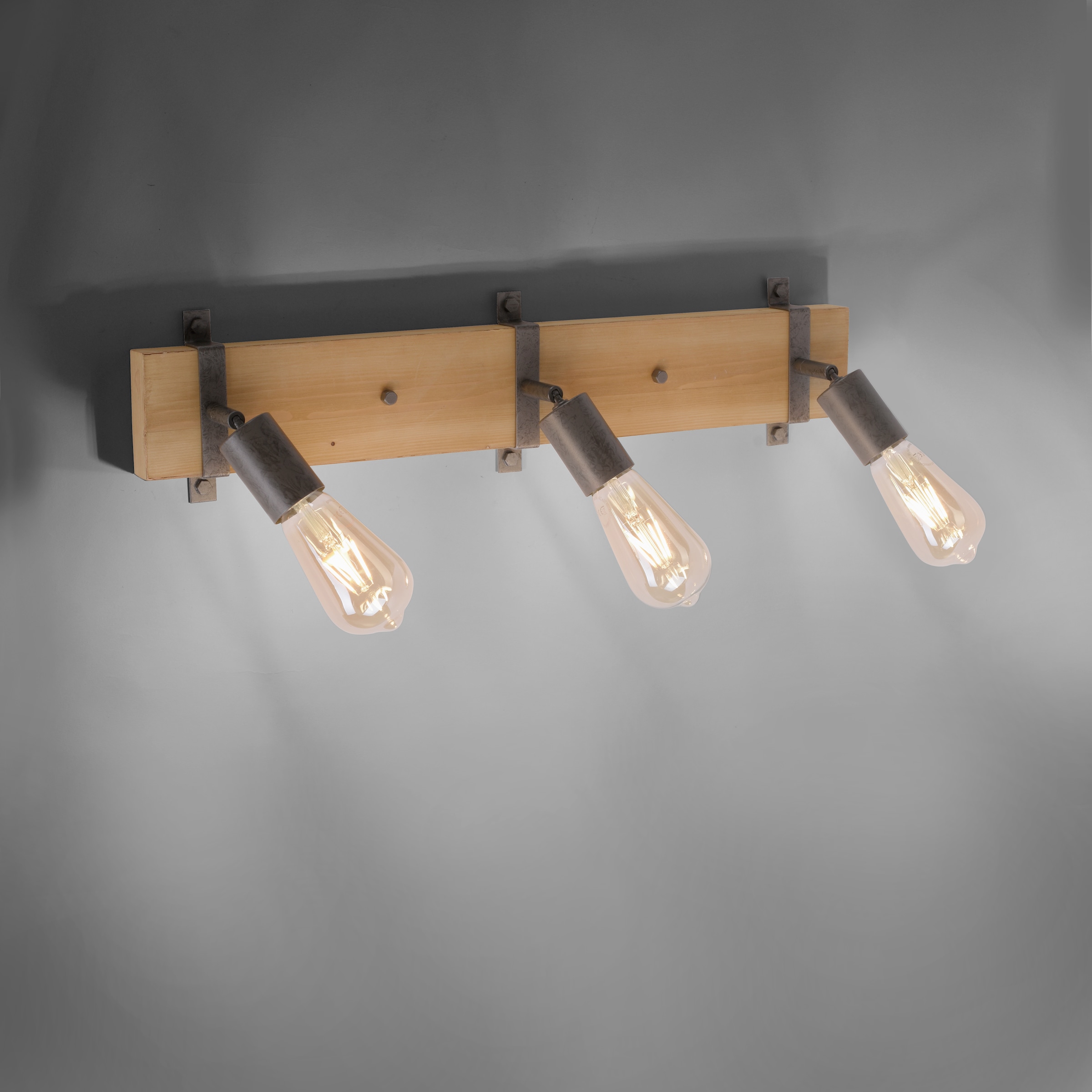 JUST LIGHT Deckenleuchte »SLAT«, 3 flammig, Leuchtmittel E27 | ohne Leuchtmittel, ExklusiveE27