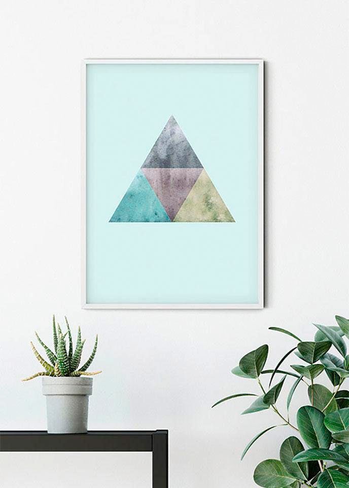 Komar Poster »Triangles Top Blue«, Formen-Kunst, (1 St.), Kinderzimmer,  Schlafzimmer, Wohnzimmer online kaufen | mit 3 Jahren XXL Garantie
