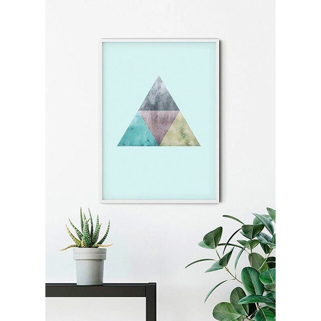 Komar Poster »Triangles Top Blue«, Formen-Kunst, (1 St.), Kinderzimmer,  Schlafzimmer, Wohnzimmer online kaufen | mit 3 Jahren XXL Garantie