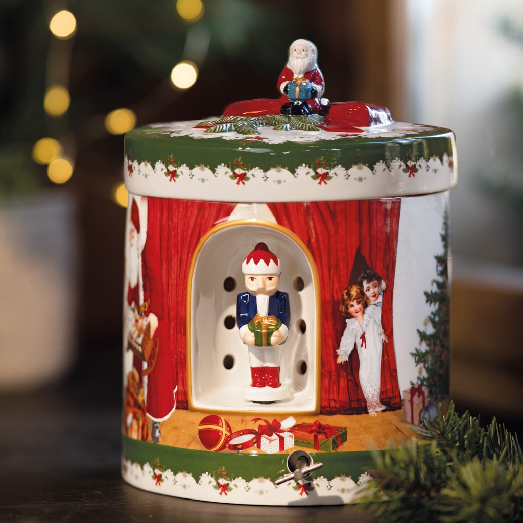 Villeroy & Boch Spieluhr »Dekofigur Paket "Santa bringt Geschenke" Christmas Toys ø 17 cm bunt«