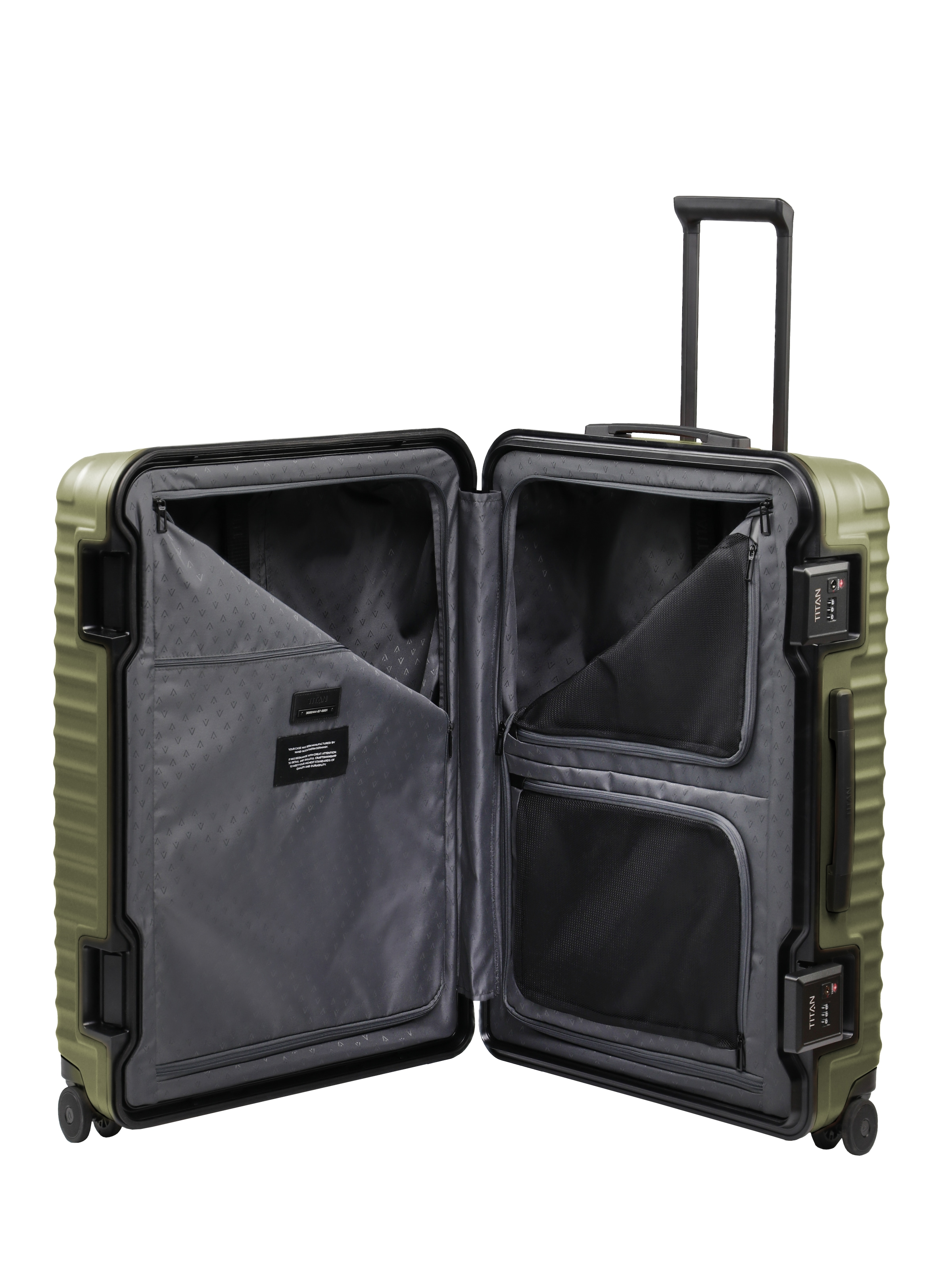 TITAN - Made in Germany Trolley »OVERSEAS Koffer Hartschale« 101 l 4 Rollen mit TSA-Rahmenschloss, intelligenter Innenaufteilung Größe L