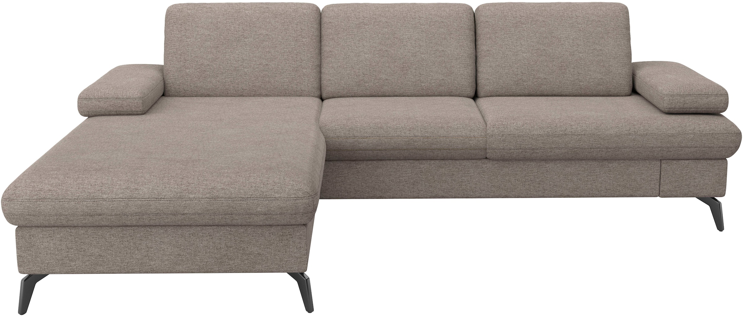 sit&more Ecksofa »Morris Jubi L-Form«, inkl. Armteilfunktion und 1 Zierkissen, wahlweise mit Bettfunktion