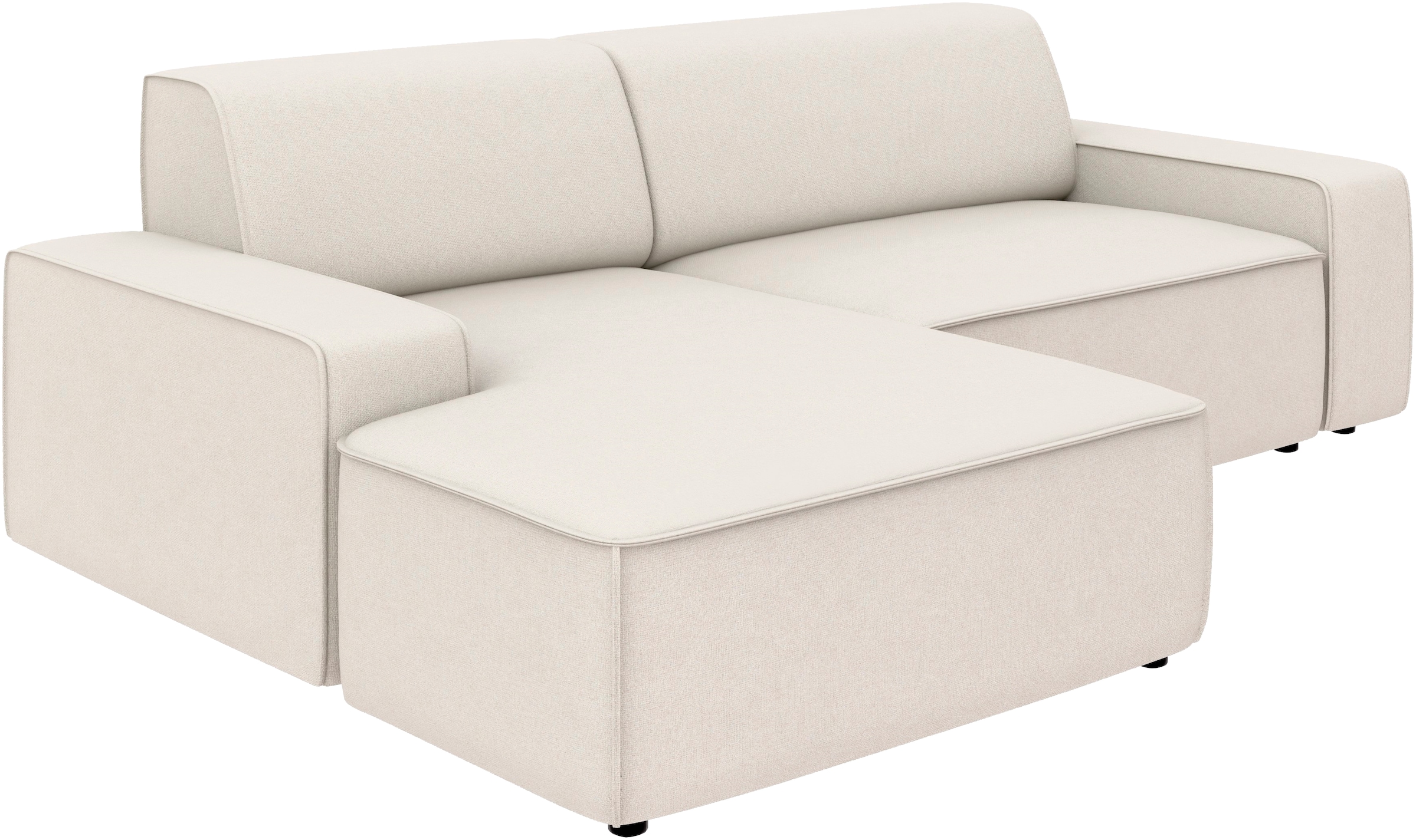 TRENDMANUFAKTUR Ecksofa »Graz, wahlweise mit Sitzvorschub und Bettkasten, L-Form, Breite 246 cm« in Cord-, haustierfreundlichem LEO Struktur- oder LUMOS-3D-Bezug