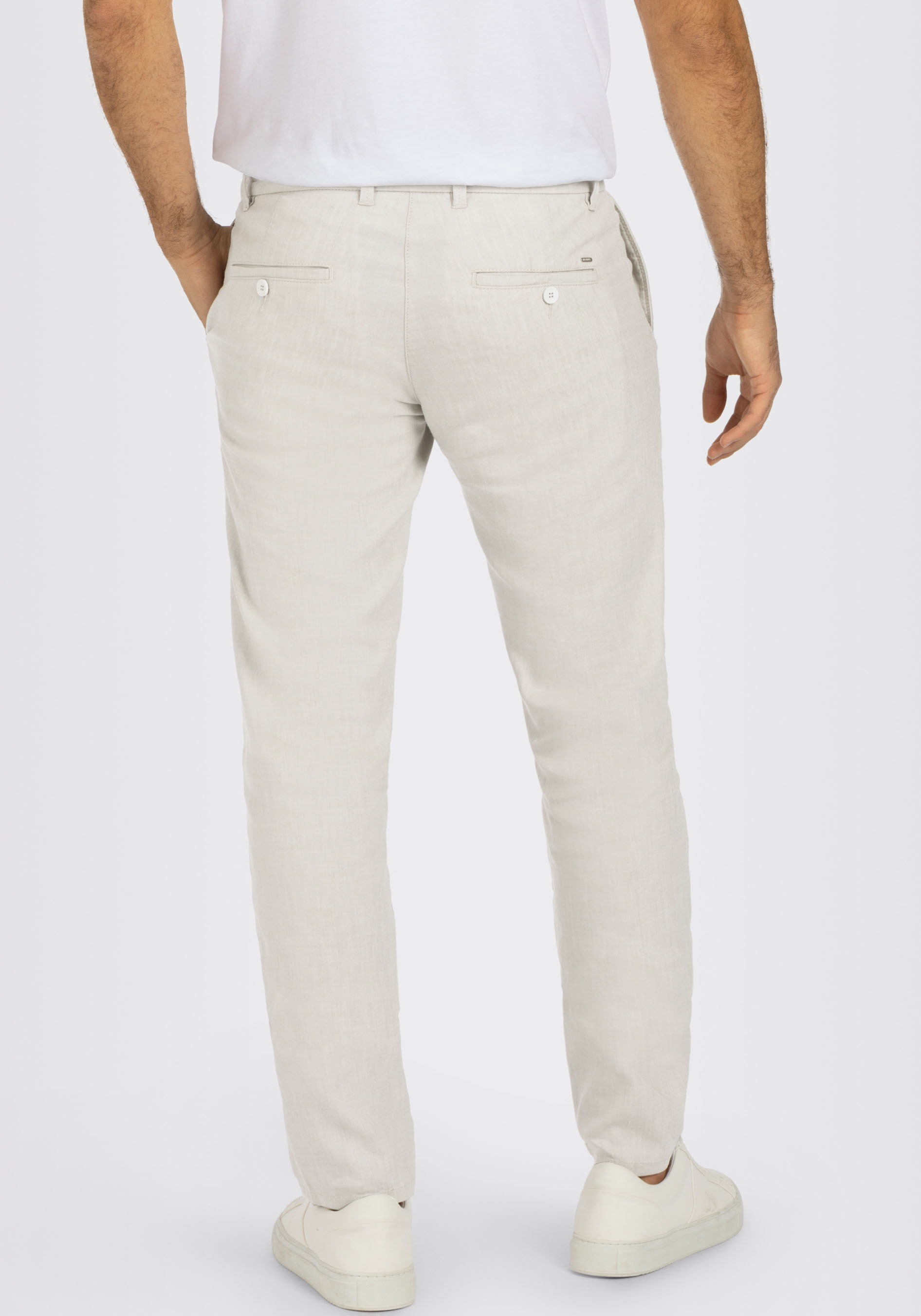 MAC Chinohose »Lennox Sport«  Leinenstruktur