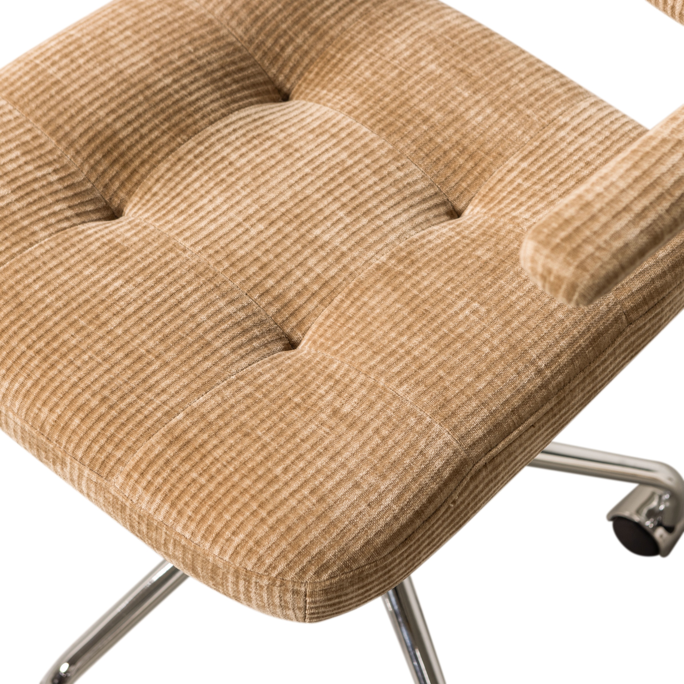 WOOOD Drehstuhl »Kova mit Rippenstoff-Bezug höhenverstellbar, B 54 x T 60 x H 87 cm« () Drehbar, Hohe Verschleißfestigkeit, Tragkraft 125 kg