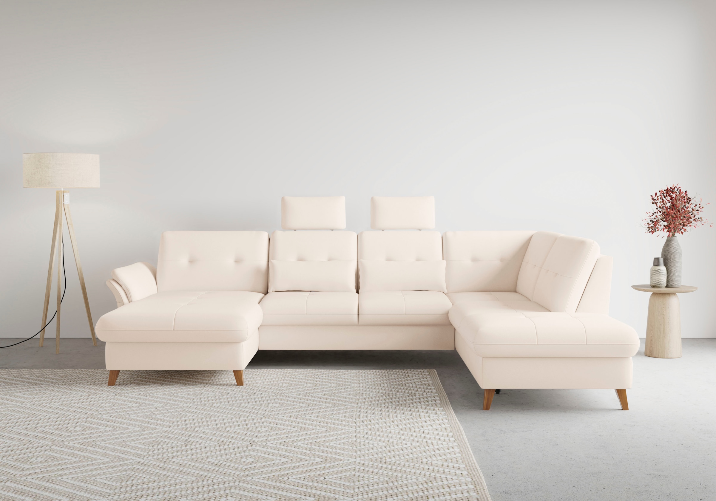 sit&more Wohnlandschaft »Göteborg«, inkl. Sitztiefenverstellung, wahlweise mit Bettfunktion & Bettkasten