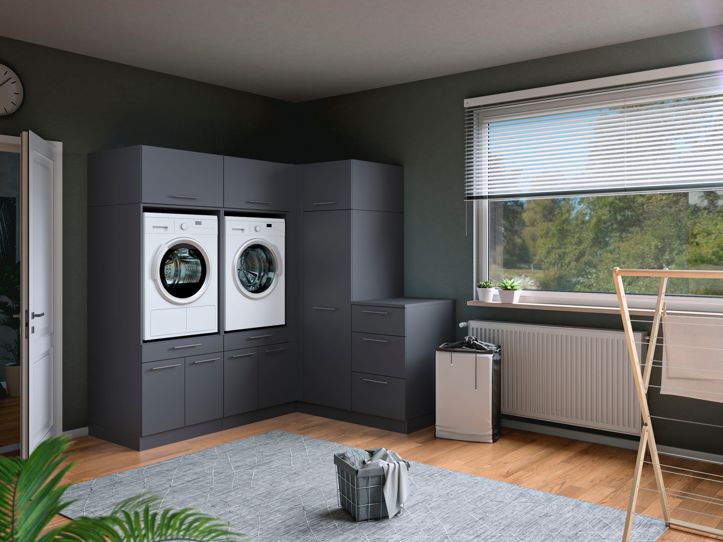 Laundreezy Mehrzweckschrank-Set »Laundreezy, 7-tlg. Mehrzweckschrank-Set B/H/T 203/200/68 cm« 6 Stk. tlg.
