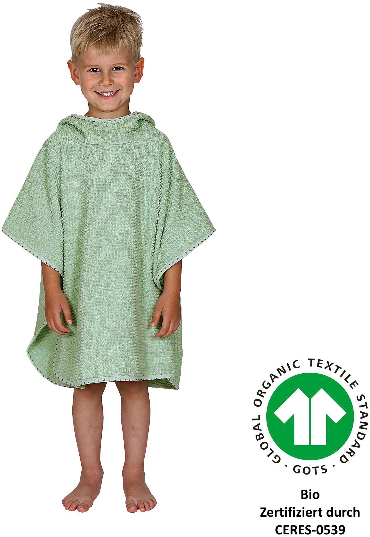 Wörner, Unisex, »at home« Biobaumwolle, maschinenwaschbar, trocknergeeignet, helloliv, Länge: 60 cm, flauschige Webfrottierware 450 g/m²