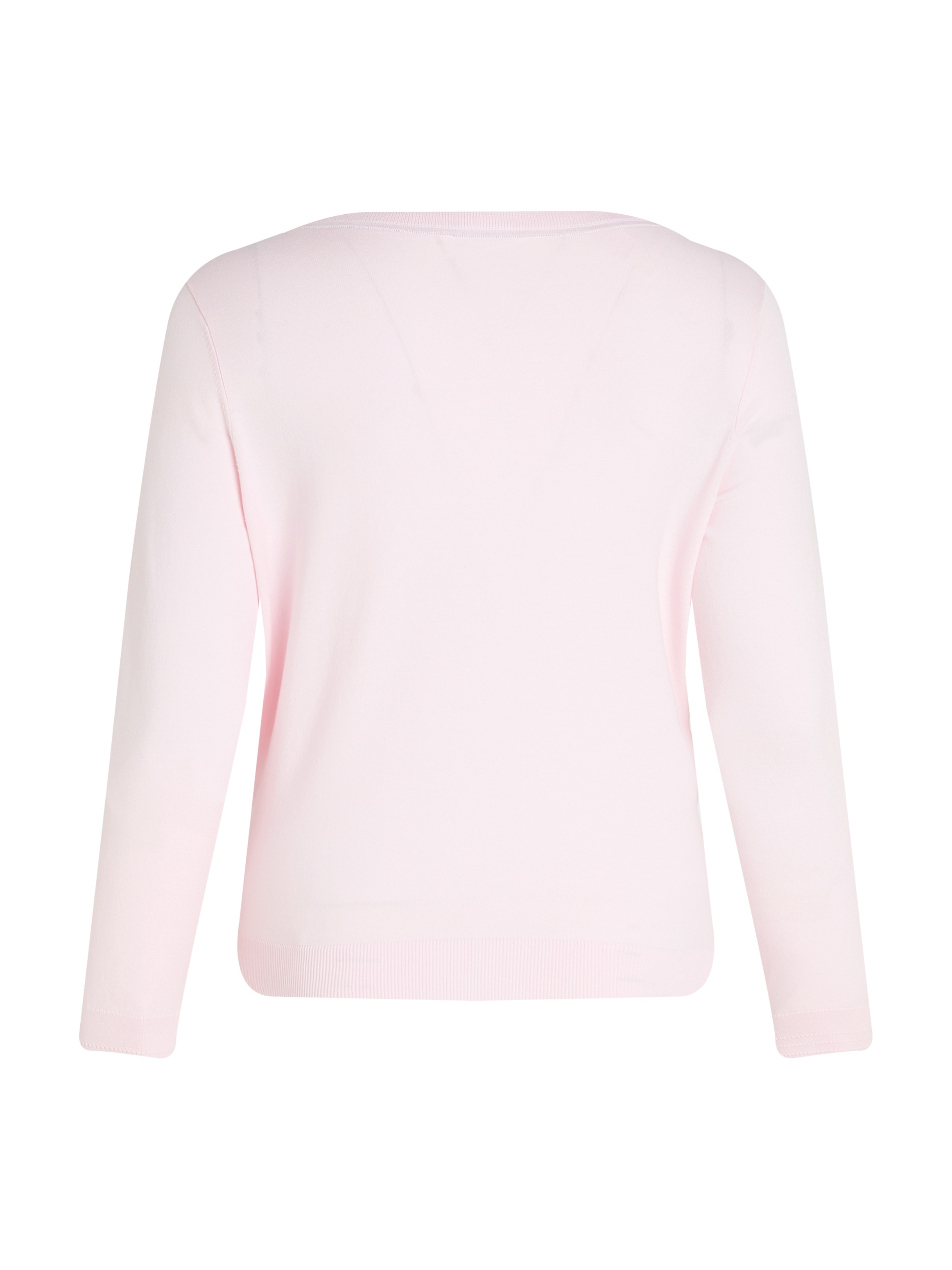 Tommy Hilfiger Curve Strickpullover »CRV CO JERSEY STITCH LS B-NK SWT«, in Großen Größen, Logostickerei