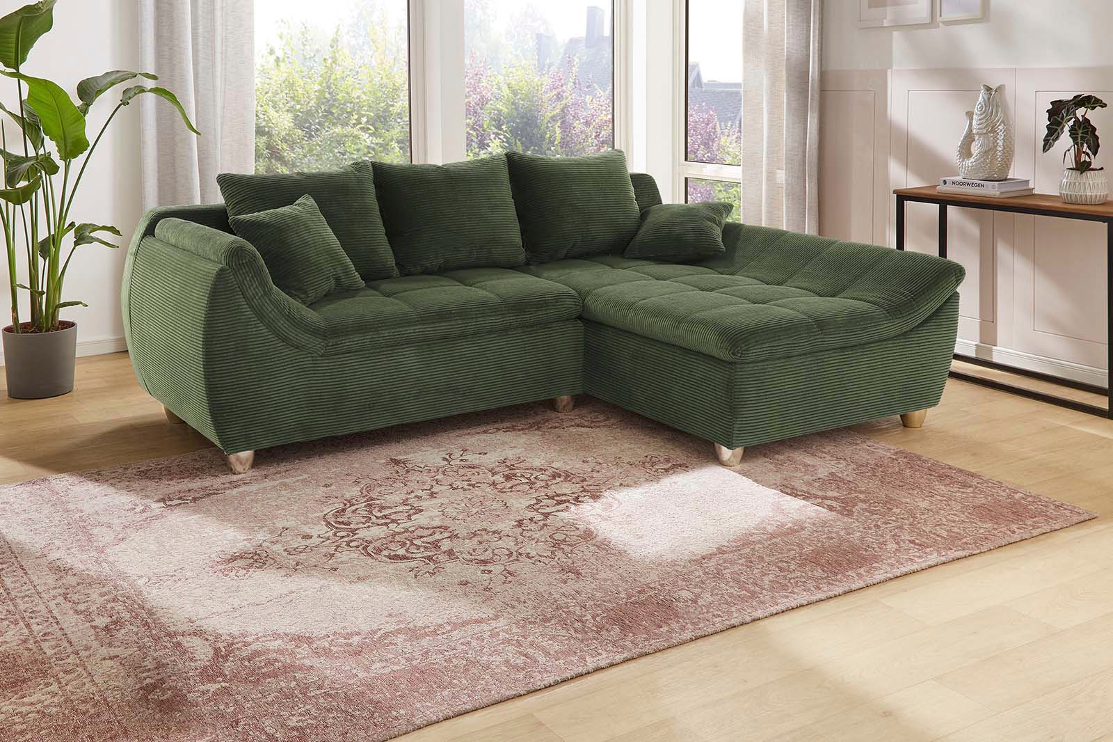 Jockenhöfer Gruppe Ecksofa "Genua L-Form, B: 250 cm" mit 2 Zierkissen