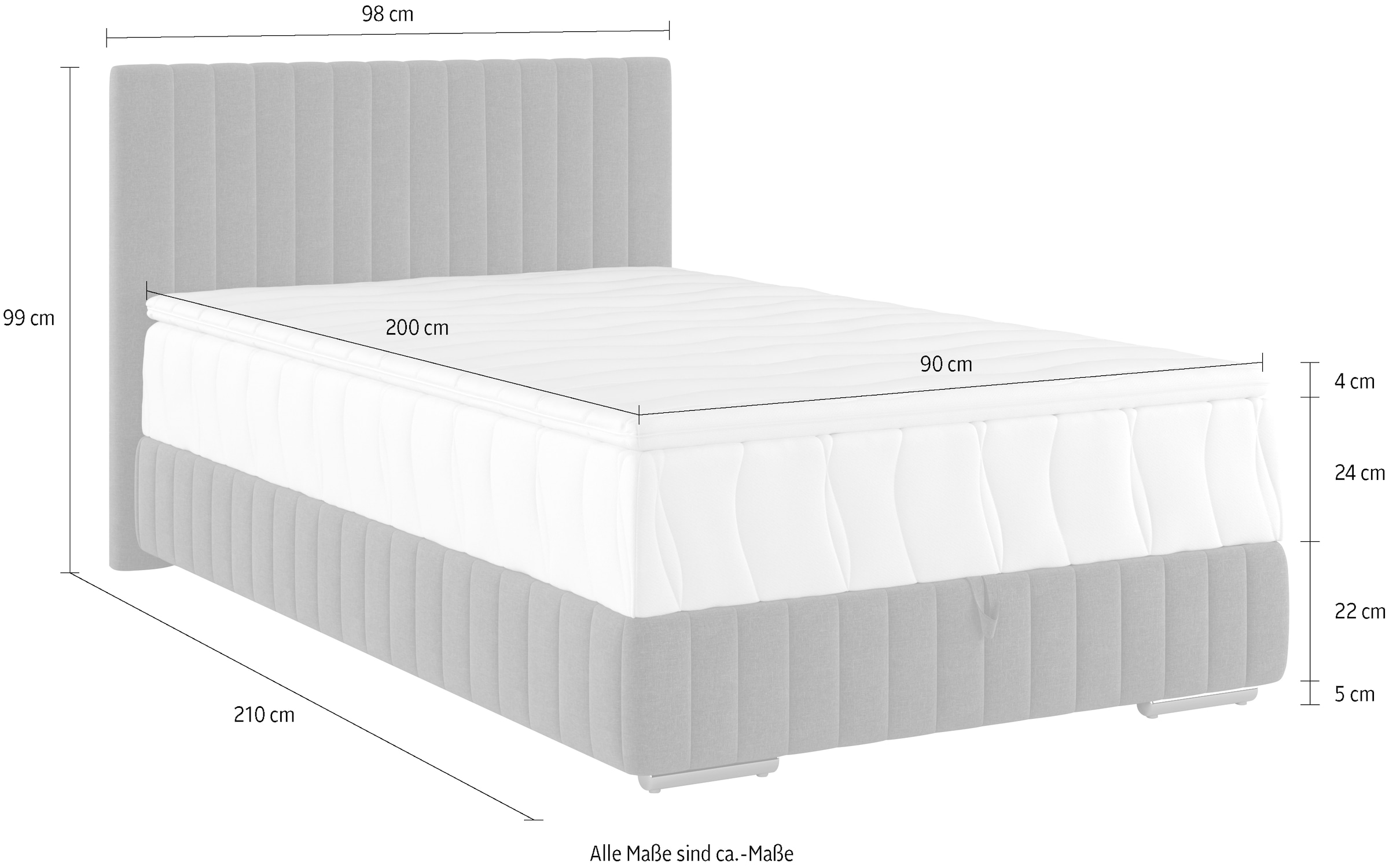COTTA Boxbett »Beetle« inkl. Topper und Bettkasten