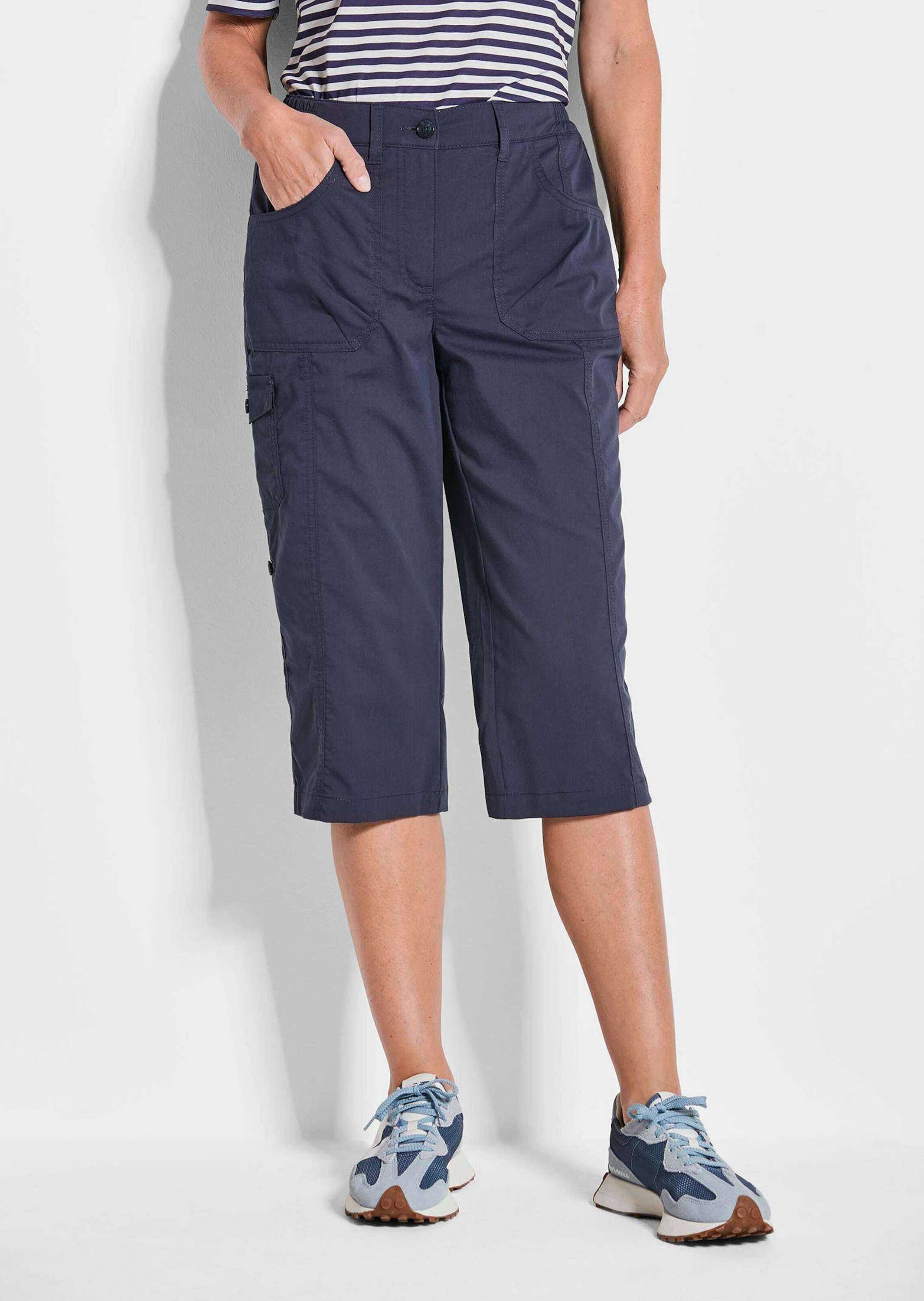 GOLDNER 7/8-Hose »Capri-Funktionshose Carla Krempelbare Capri-Hose mit Funktion«