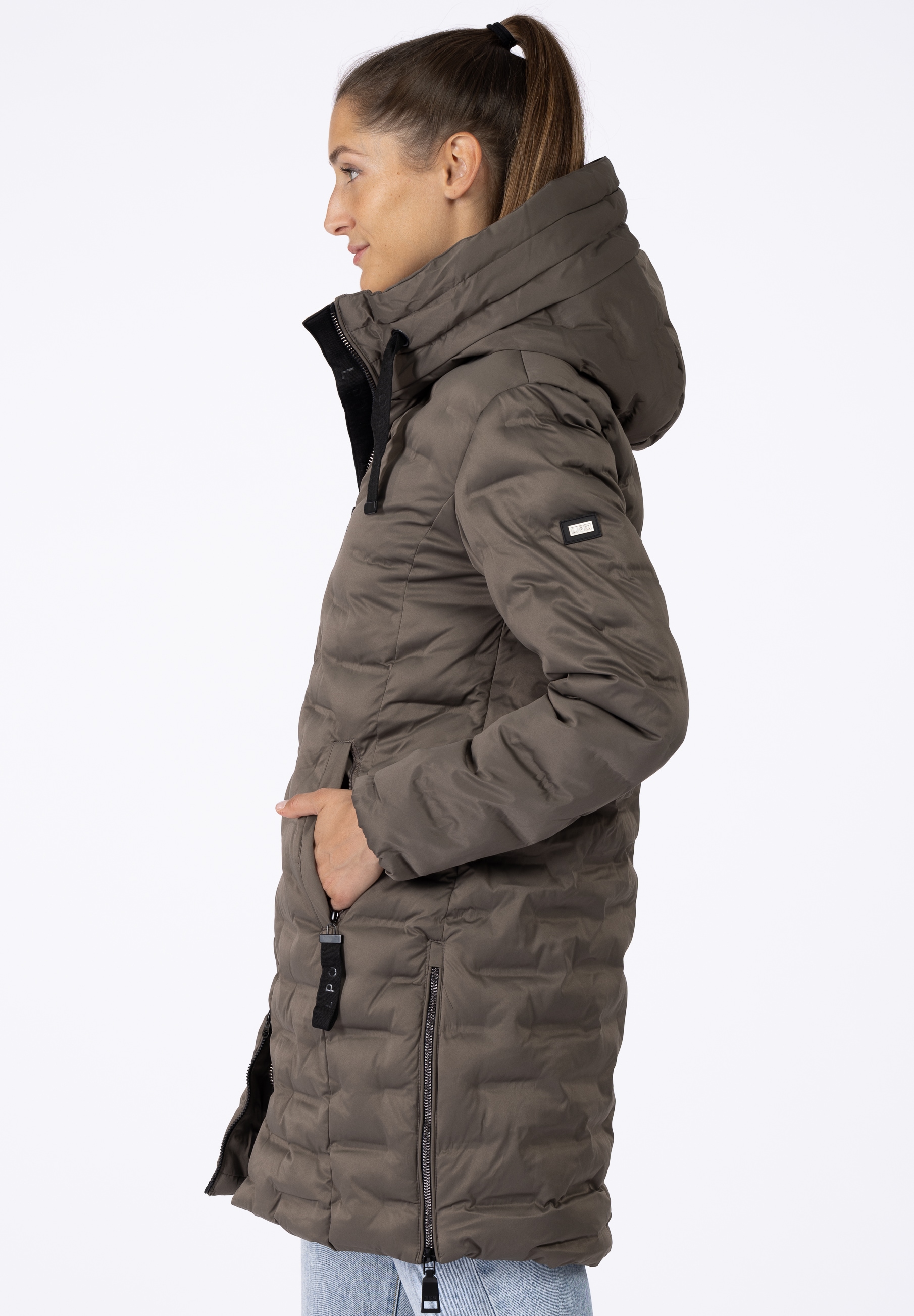 LPO Steppjacke »MARA II LONG«, auch in Großen Größen erhältlich