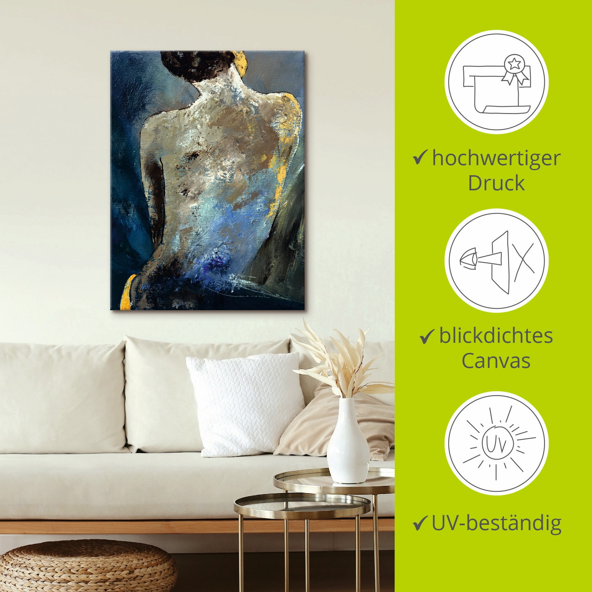 Artland Leinwandbild »Rücken einer Nackten« Frau 1 Stk. tlg. auf Keilrahmen gespannt