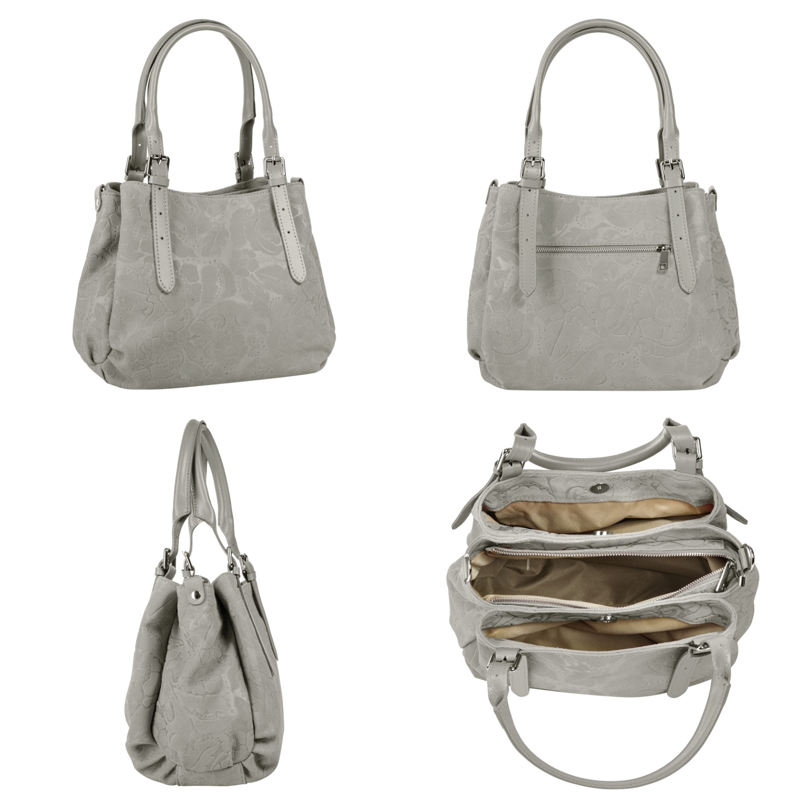 Samantha Look Henkeltasche, echt Leder, Made in Italy
